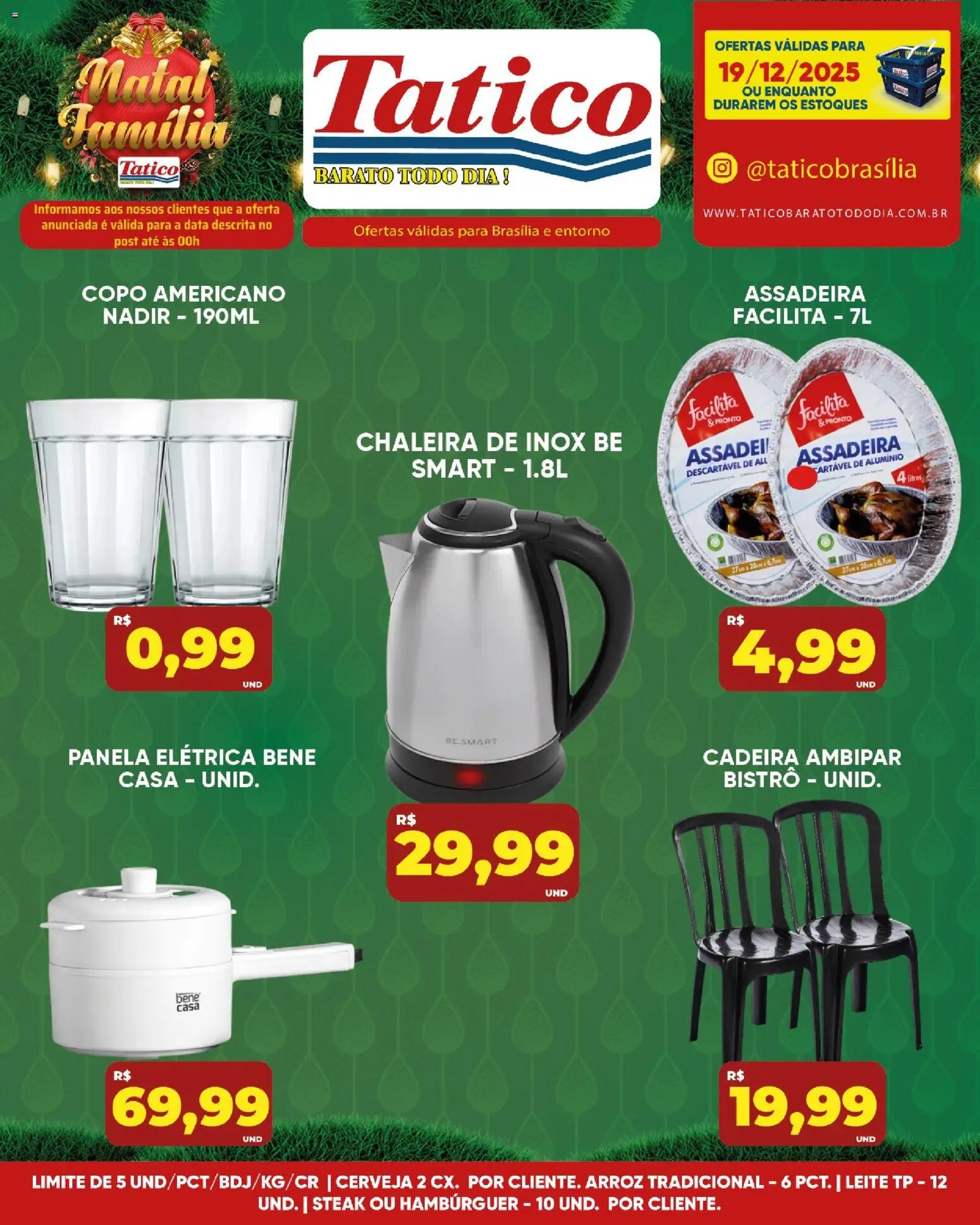 Tatico Folheto - válido de 19.12.2025 | Página: 2 | Produtos: Chaleira, Panela, Cerveja, Hambúrguer