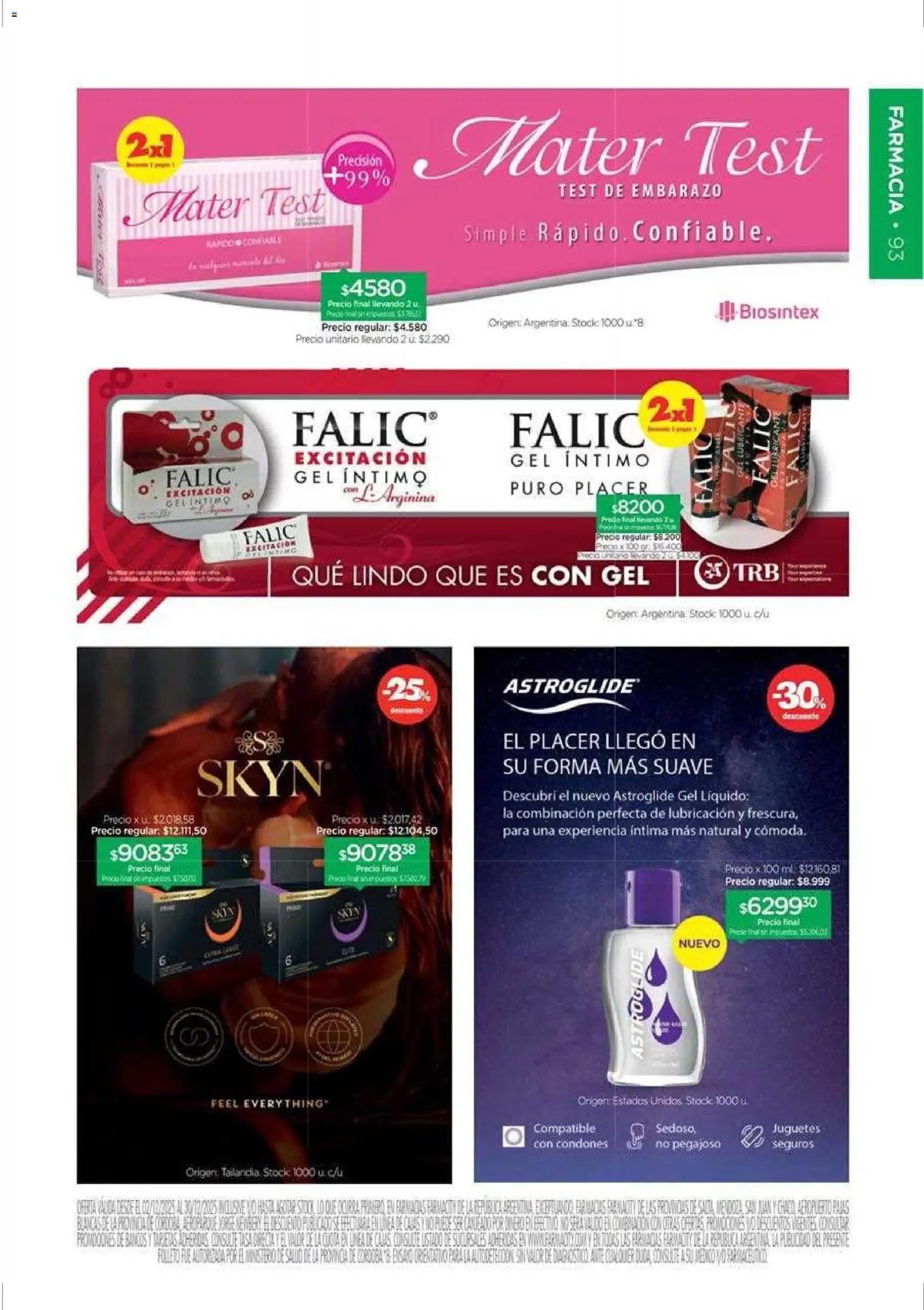 Farmacity catálogo │ válido desde el 02.12.2025 | Página: 93 | Productos: Test de embarazo