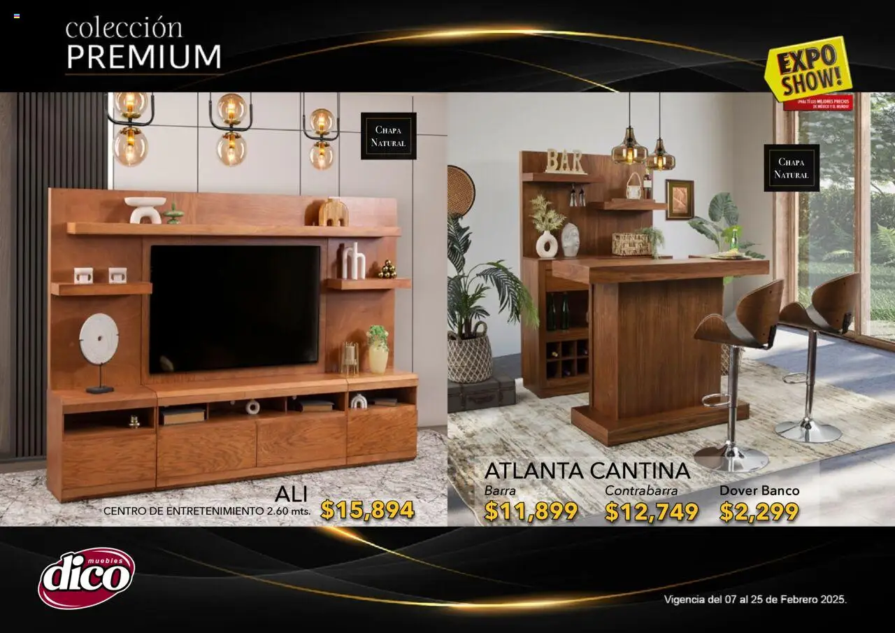Nuevas ofertas de Muebles Dico válidas en toda la República Mexicana desde el 06.02.2025. ¡Encuentra las mejores ofertas en Muebles Dico catálogo Exposhow Premium! | Página: 54 | Productos: Chapa, Barra, Banco