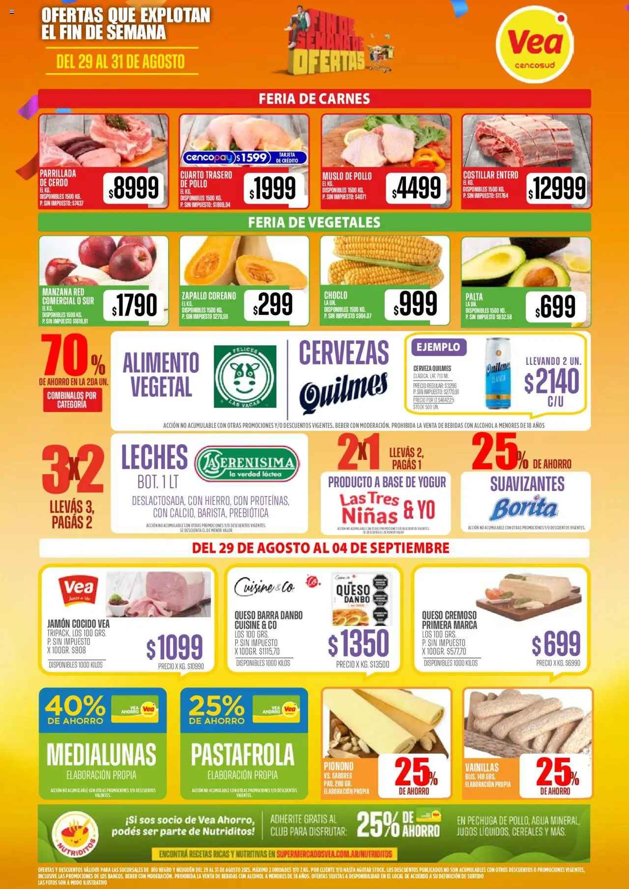 Vea ofertas - Río Negro │ válido desde el 29.08.2025 | Página: 2 | Productos: Jamón, Cerveza, Pionono, Cereales