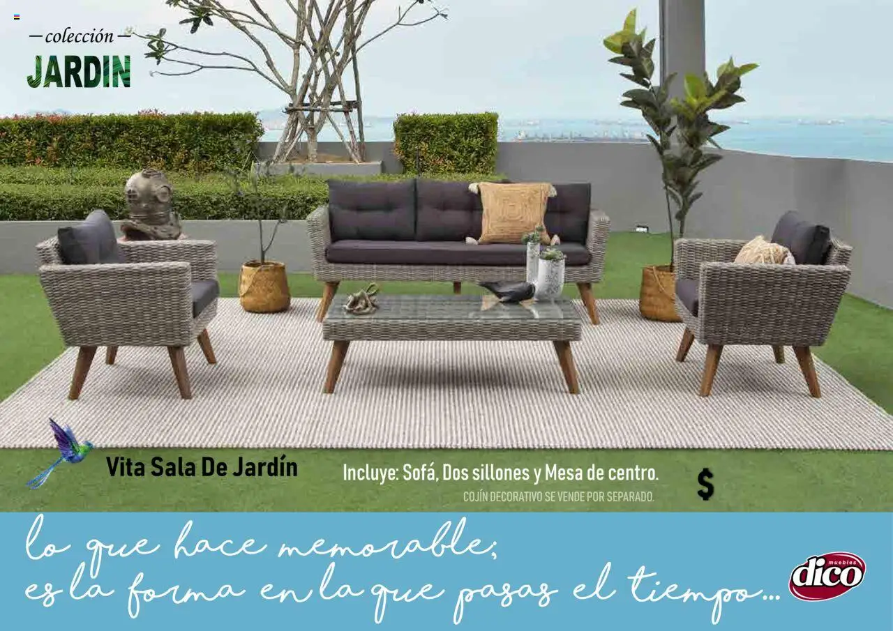 Nuevas ofertas de Muebles Dico válidas en toda la República Mexicana desde el 25.09.2025. ¡Encuentra las mejores ofertas en Muebles Dico - Catálogo Collecion Jardin! | Página: 4 | Productos: Mesa