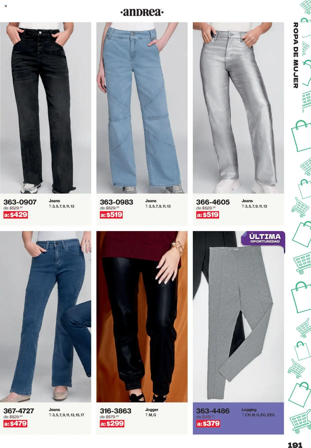 Nuevas ofertas de Andrea válidas en toda la República Mexicana desde el 10.08.2025. ¡Encuentra las mejores ofertas en Andrea - Catálogo Outlet! | Página: 191 | Productos: Ropa