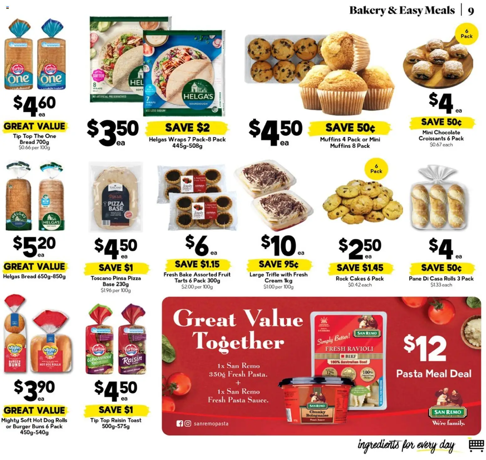 Drakes catalogue - valid from 15.04.2026 | Page: 9 | Products: Bread, Chocolate, Pasta, Cream