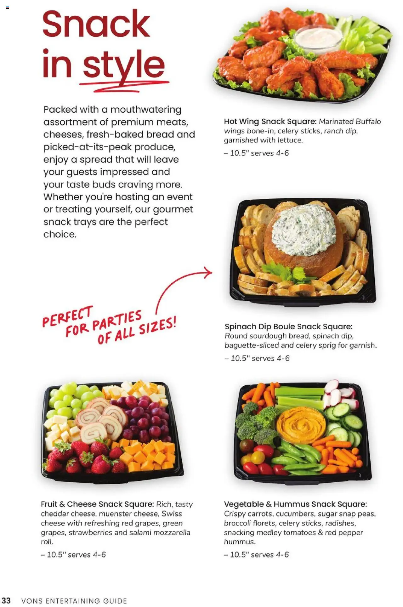 Vons Entertaining Guide - valid from 23.04.2025 | Page: 34 | Products: Cheese, Salami, Tomatoes, Pepper