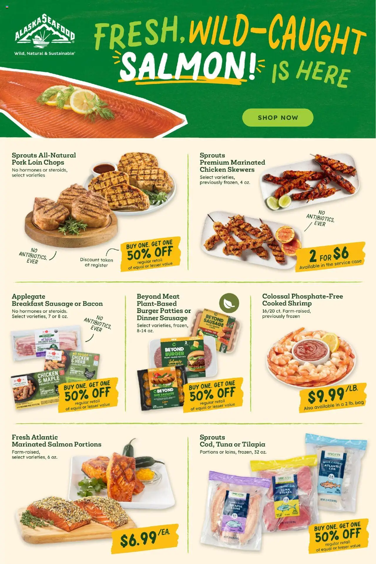 Sprouts Weekly Ad - valid from 06.08.2025 | Page: 6 | Products: Pork, Avocado, Sausage, Bag