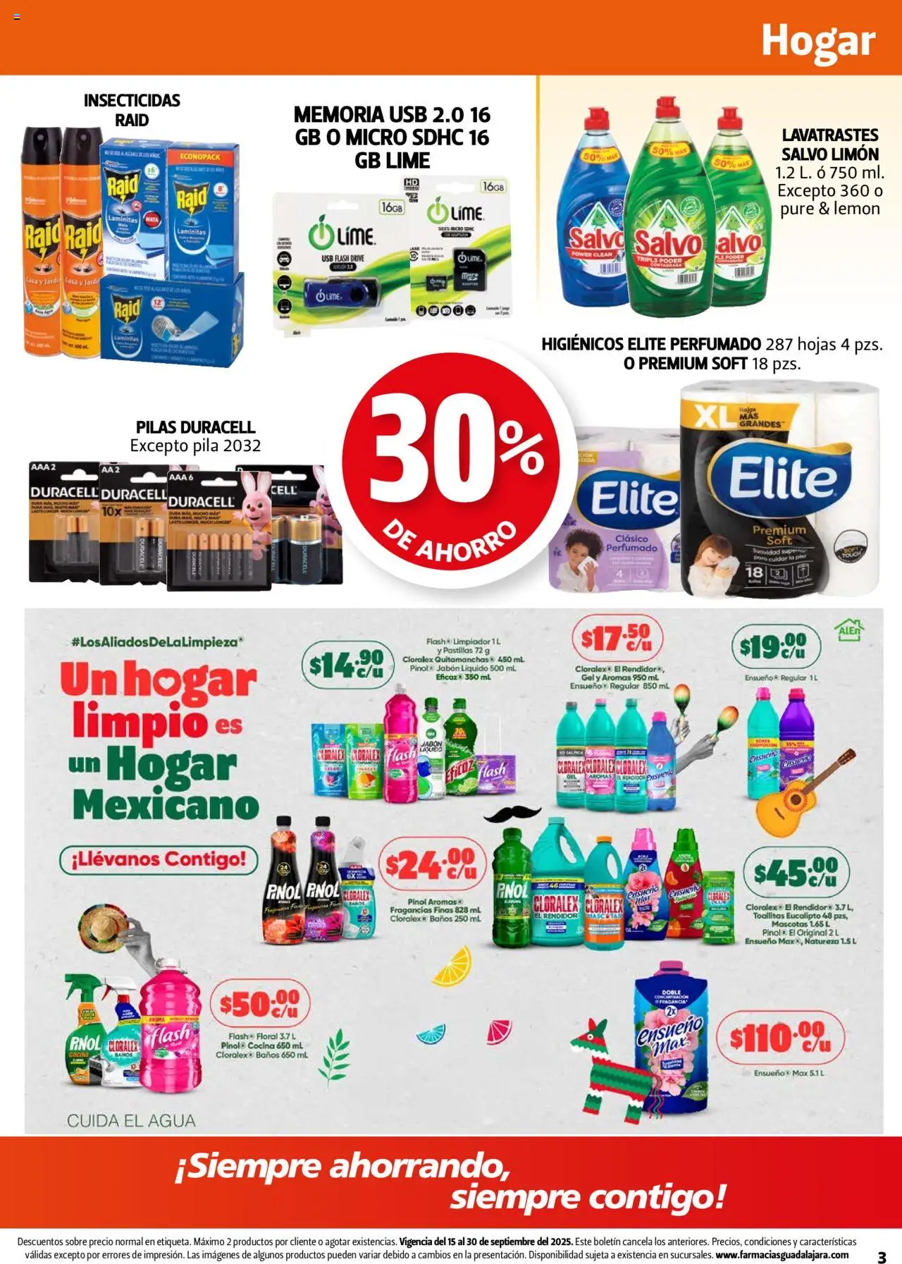 Nuevas ofertas de Farmacia Guadalajara válidas en toda la República Mexicana desde el 15.09.2025. ¡Encuentra las mejores ofertas en Farmacia Guadalajara - Catálogo! | Página: 3 | Productos: Limón, Limpiador, Pila, Sobre