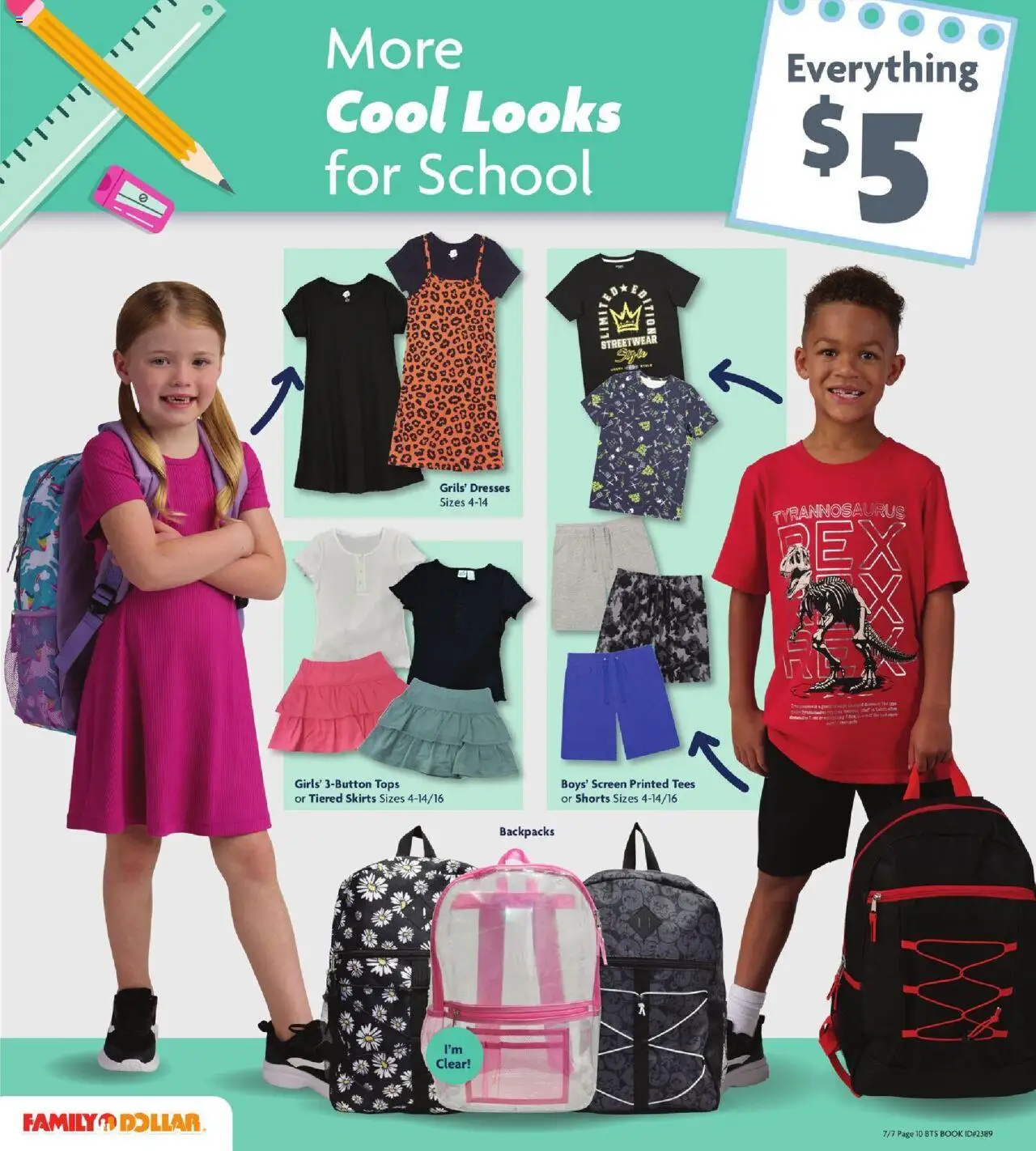 Family Dollar Back to School - valid from 07.07.2025 | Page: 7 | Products: Skirts, Shorts