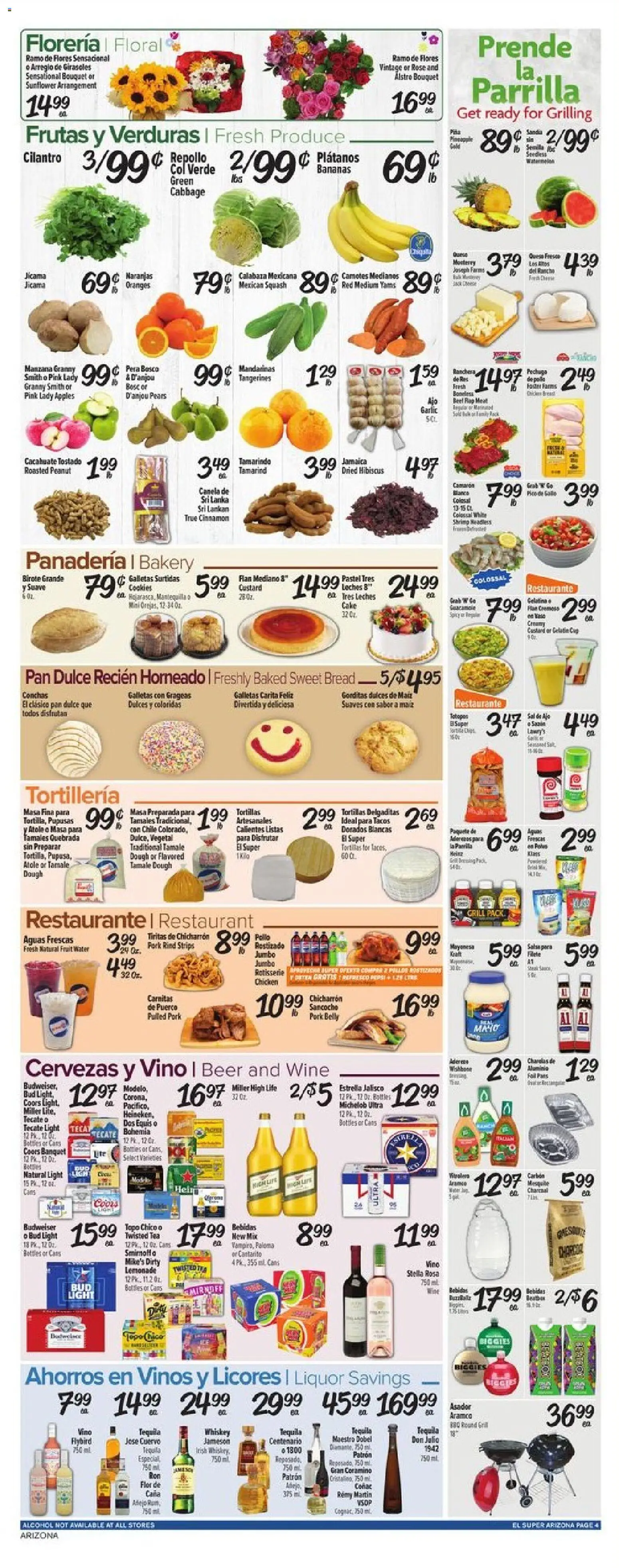 El Super Weekly Ad - AK - valid from 22.04.2026 | Page: 4 | Products: Bakery, Pork, Oranges, Tea
