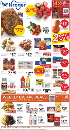 Preview of Kroger weekly ads valid from 08.10.2025