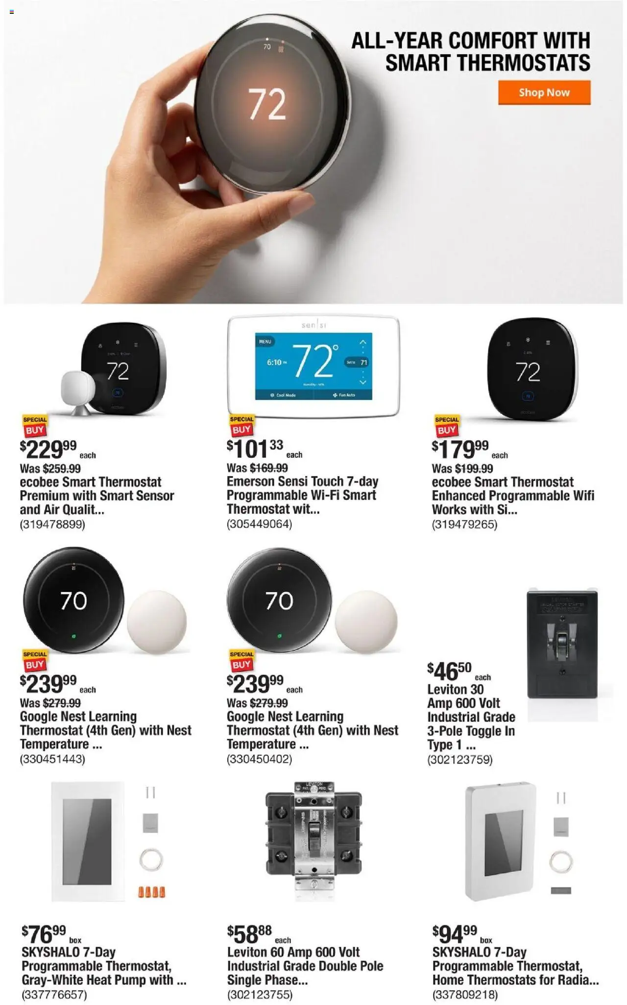 Home Depot Weekly Ad - FL - valid from 04.09.2025 | Page: 6 | Products: Pump, Sensor, Thermostat