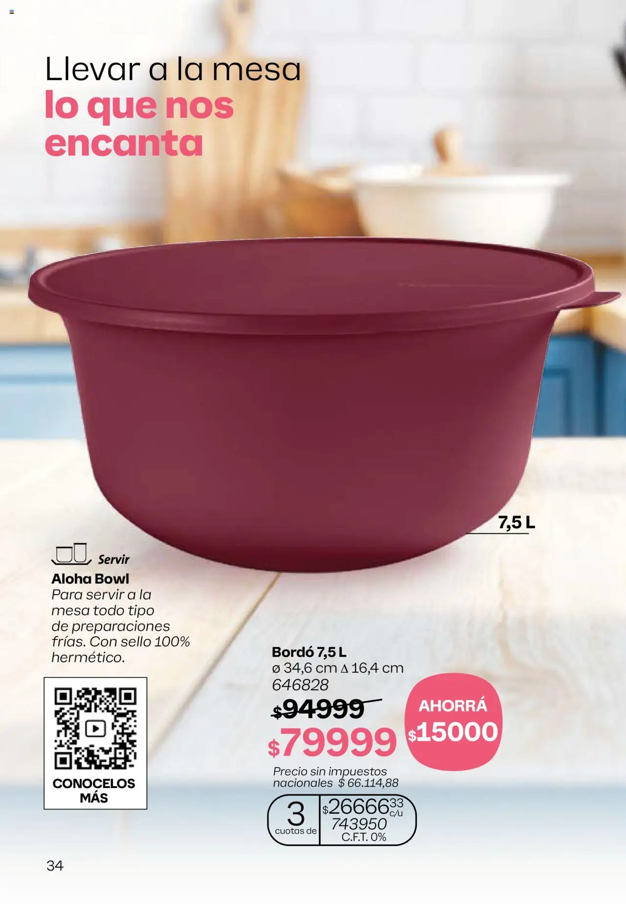 Tupperware - Campaña 17/2025 │ válido desde el 13.10.2025 | Página: 35 | Productos: Bowl, Mesa