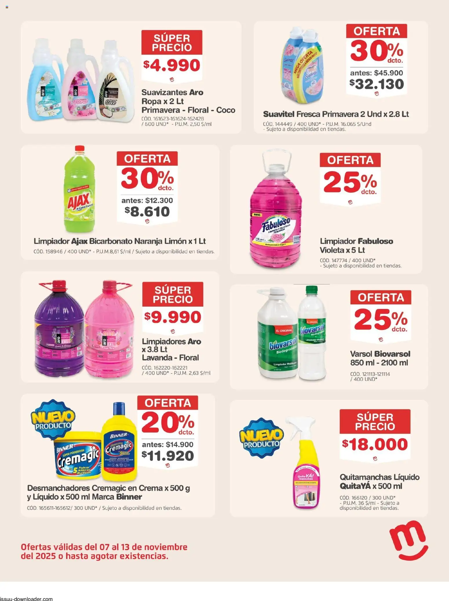 Makro revista - valida desde el 07.11.2025 | Página: 20 | Productos: Crema, Suavizante, Limón, Limpiador