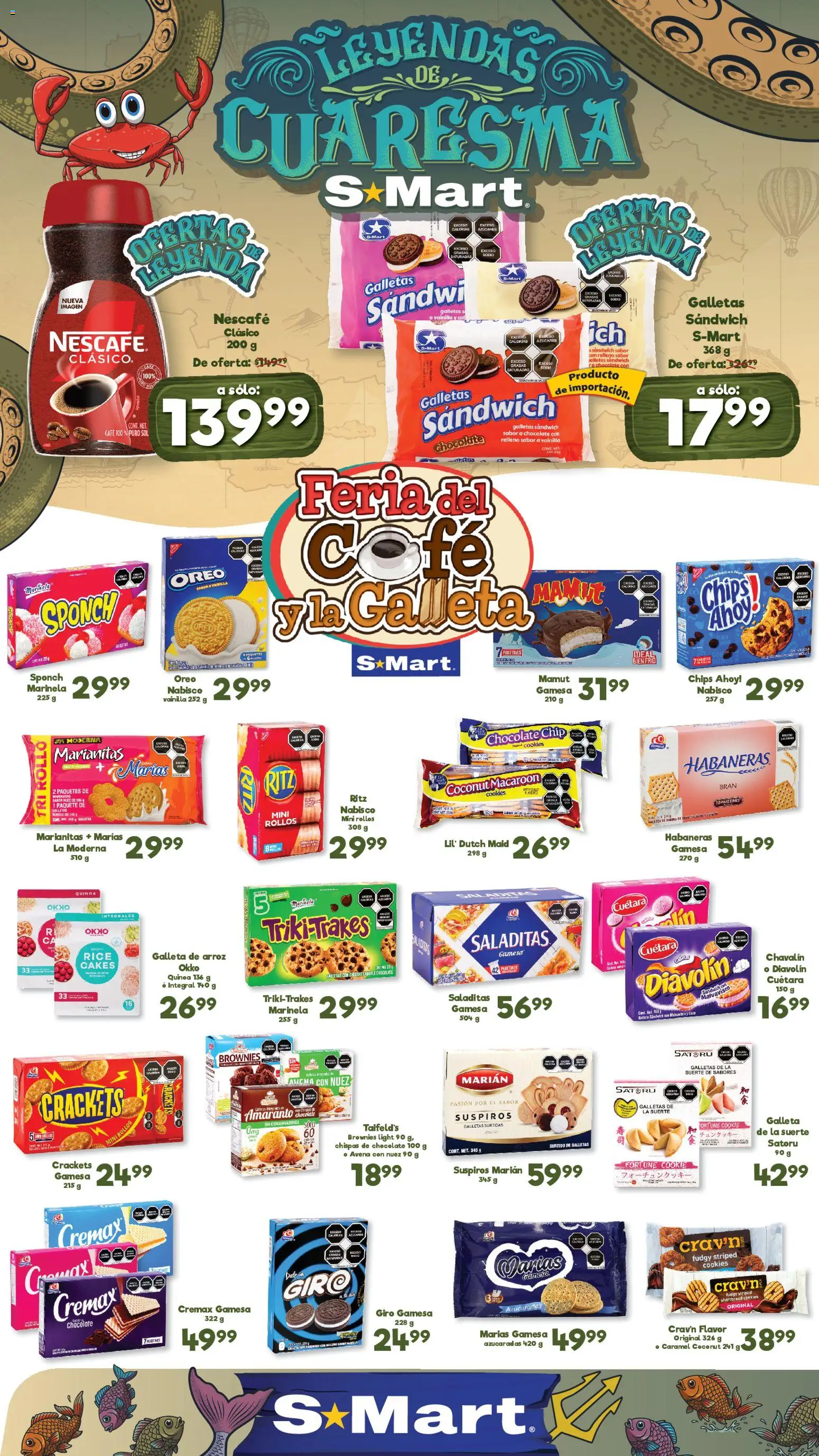 Nuevas ofertas de S-Mart válidas en toda la República Mexicana desde el 20.03.2026. ¡Encuentra las mejores ofertas en S-Mart folleto Ofertas de feria Nuevo Laredo ! | Página: 1 | Productos: Sal, Café, Nuez, Arroz