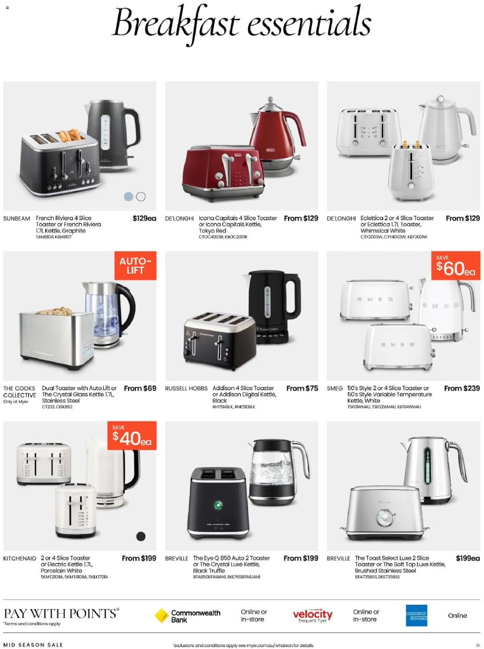 Myer catalogue - valid from 04.03.2026 | Page: 26 | Products: Digital, Kettle, Toaster