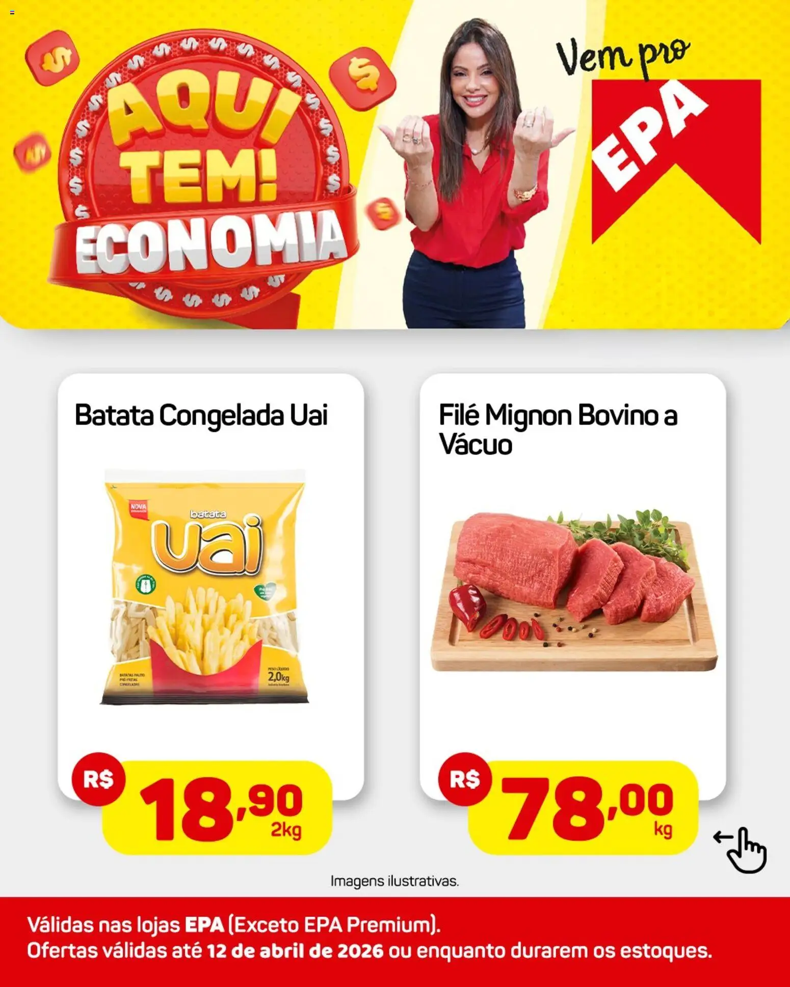EPA Folheto - válido de 06.04.2026 | Página: 1 | Produtos: Filé mignon, Batata