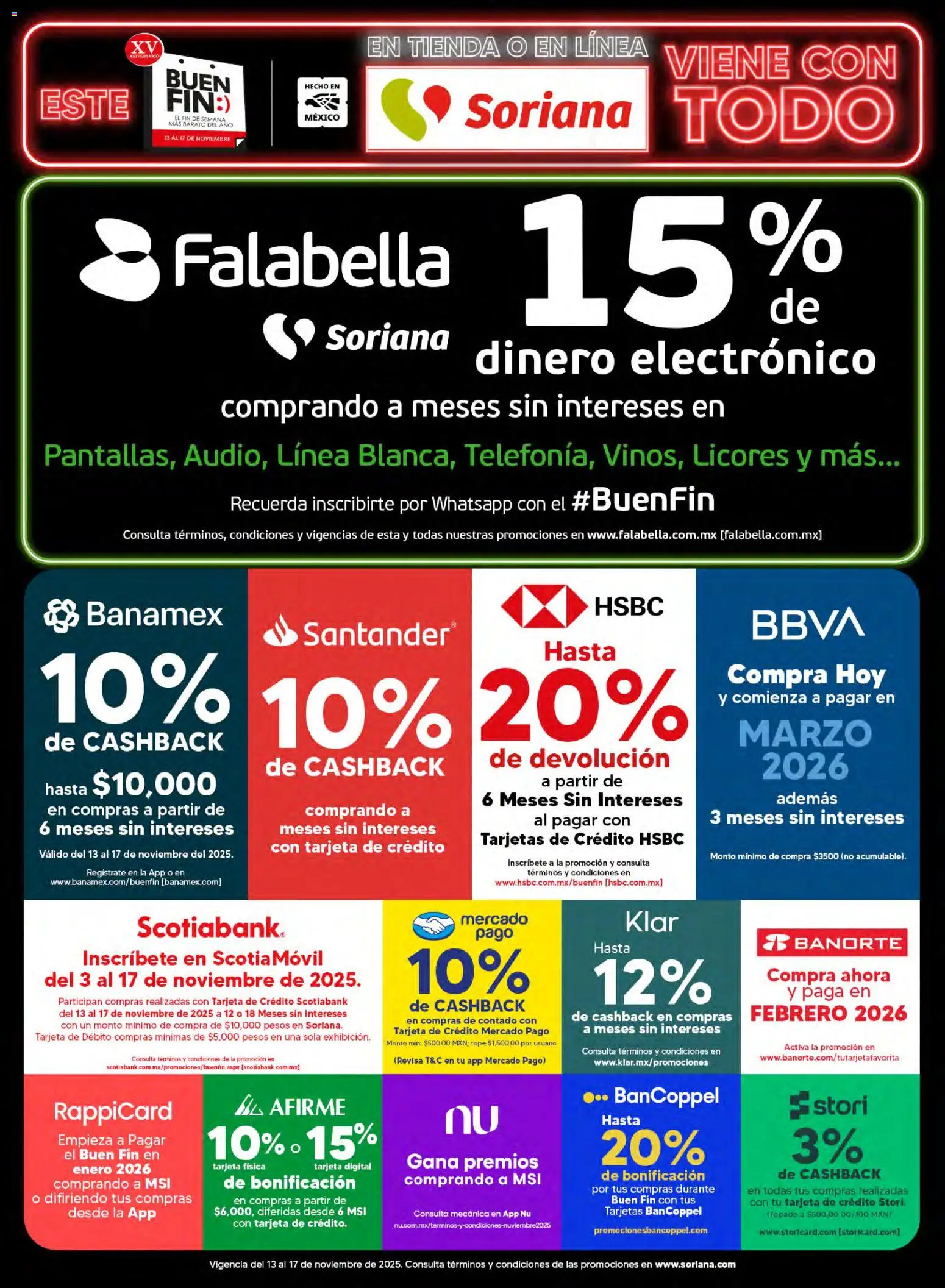 Nuevas ofertas de Soriana válidas en toda la República Mexicana desde el 13.11.2025. ¡Encuentra las mejores ofertas en Soriana Buen Fin ! | Página: 7