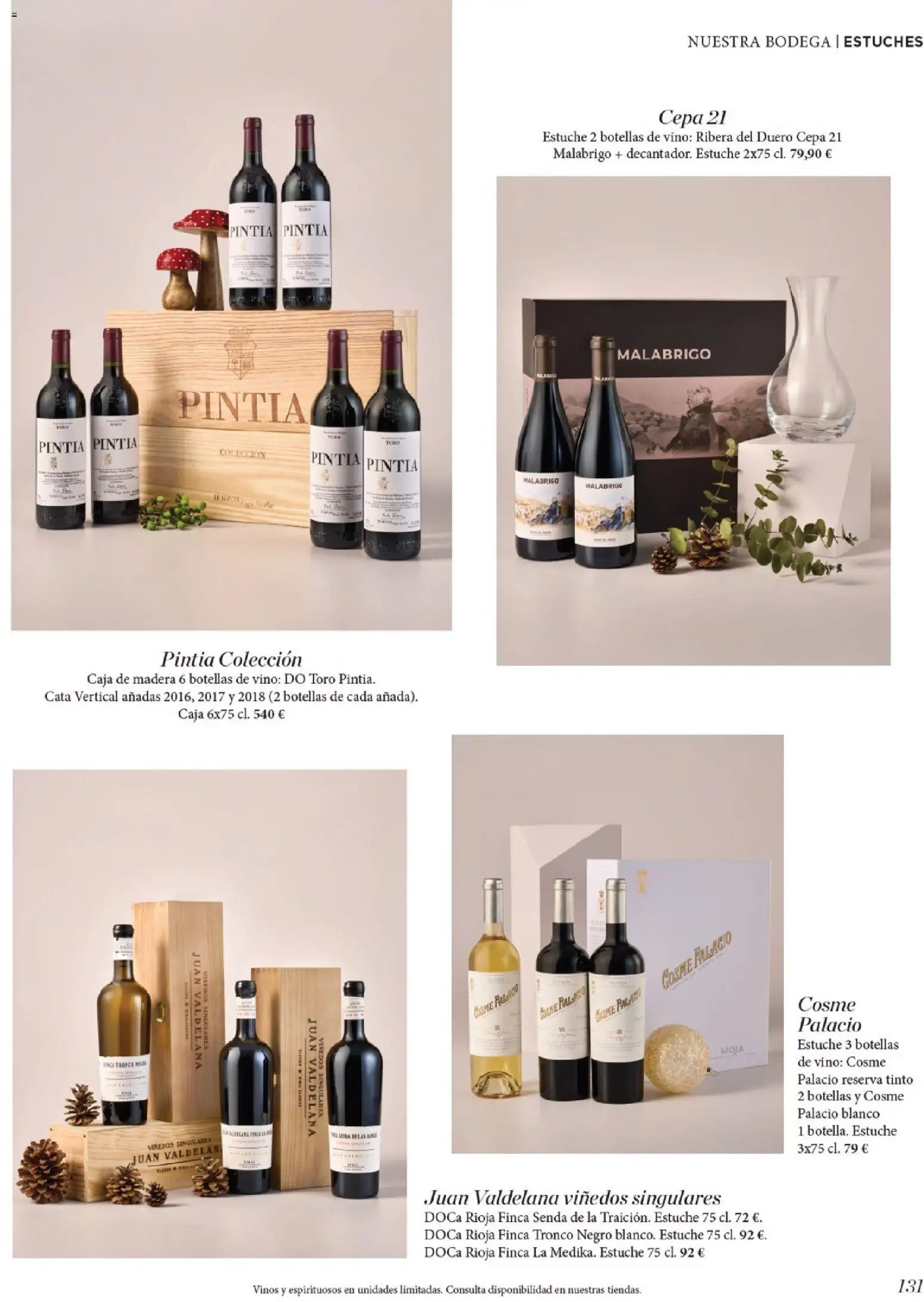 Nuevas ofertas de El Corte Inglés válidas en toda la República Mexicana desde el 19.11.2025. ¡Encuentra las mejores ofertas en El Corte Inglés catálogo El Placer De Regalar! | Página: 131 | Productos: Abrigo, Estuche, Vino, Caja