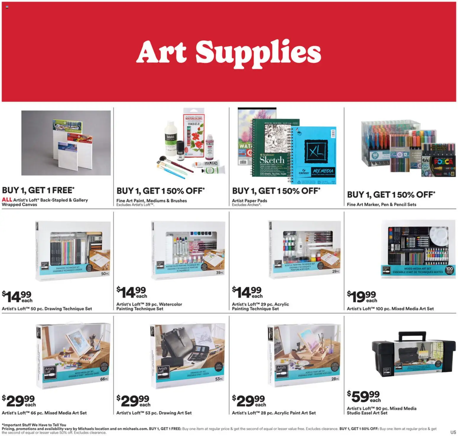 Michaels Weekly Ad - valid from 01.12.2025 | Page: 5 | Products: Art Set, Acrylic, Peach, Pc