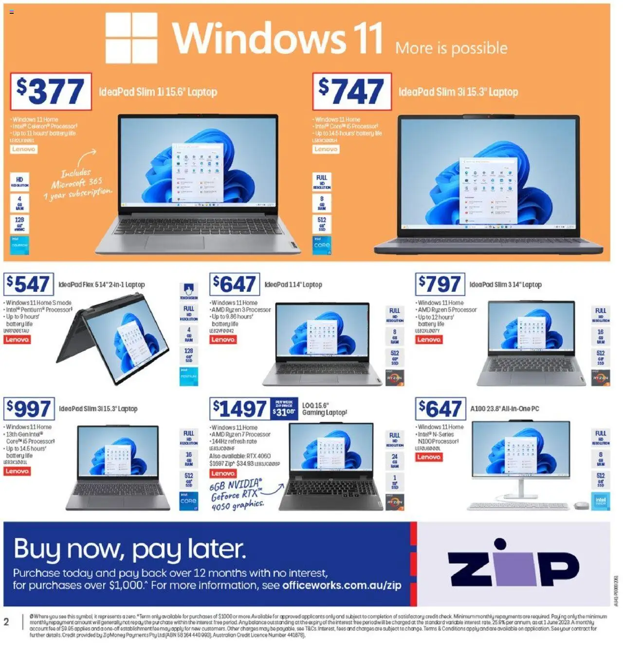 Officeworks catalogue - valid from 07.08.2025 | Page: 2 | Products: Battery, Pc, Laptop