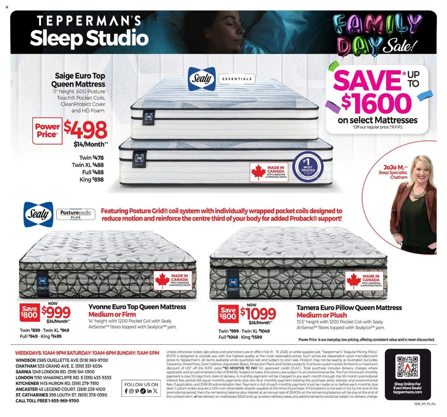 Tepperman's flyer valid from 13.02.2026 | Page: 4 | Products: Mattress, Pillow