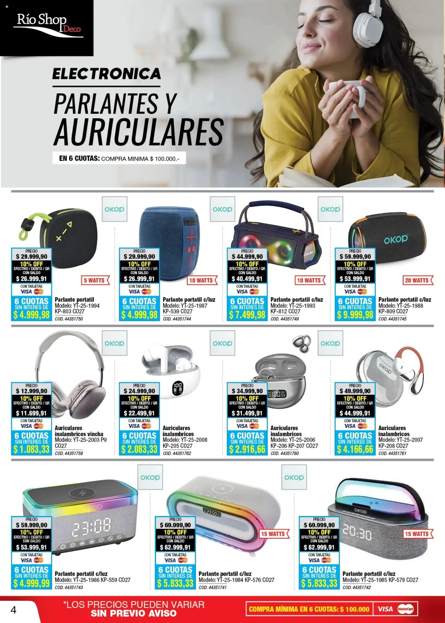 Río Shop Deco catálogo │ válido desde el 17.03.2026 | Página: 4 | Productos: Vincha, Auriculares, Parlante