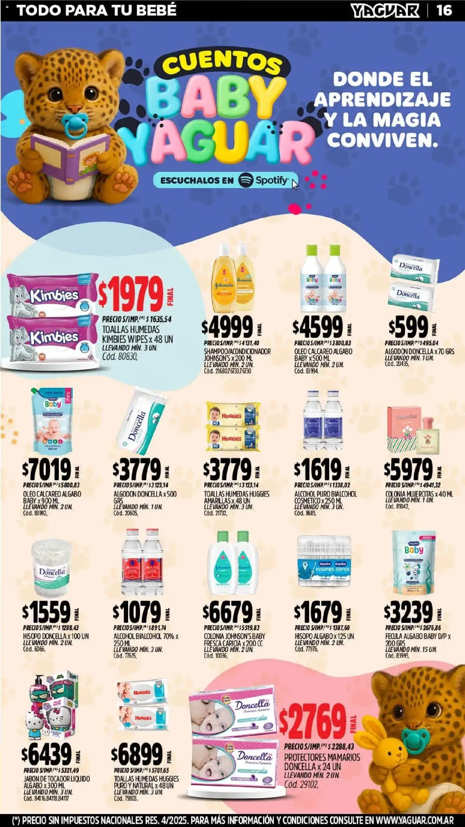 Yaguar - Oferta Semanal Trelew │ válido desde el 23.02.2026 | Página: 16 | Productos: Algodón, Toallas, Jabón