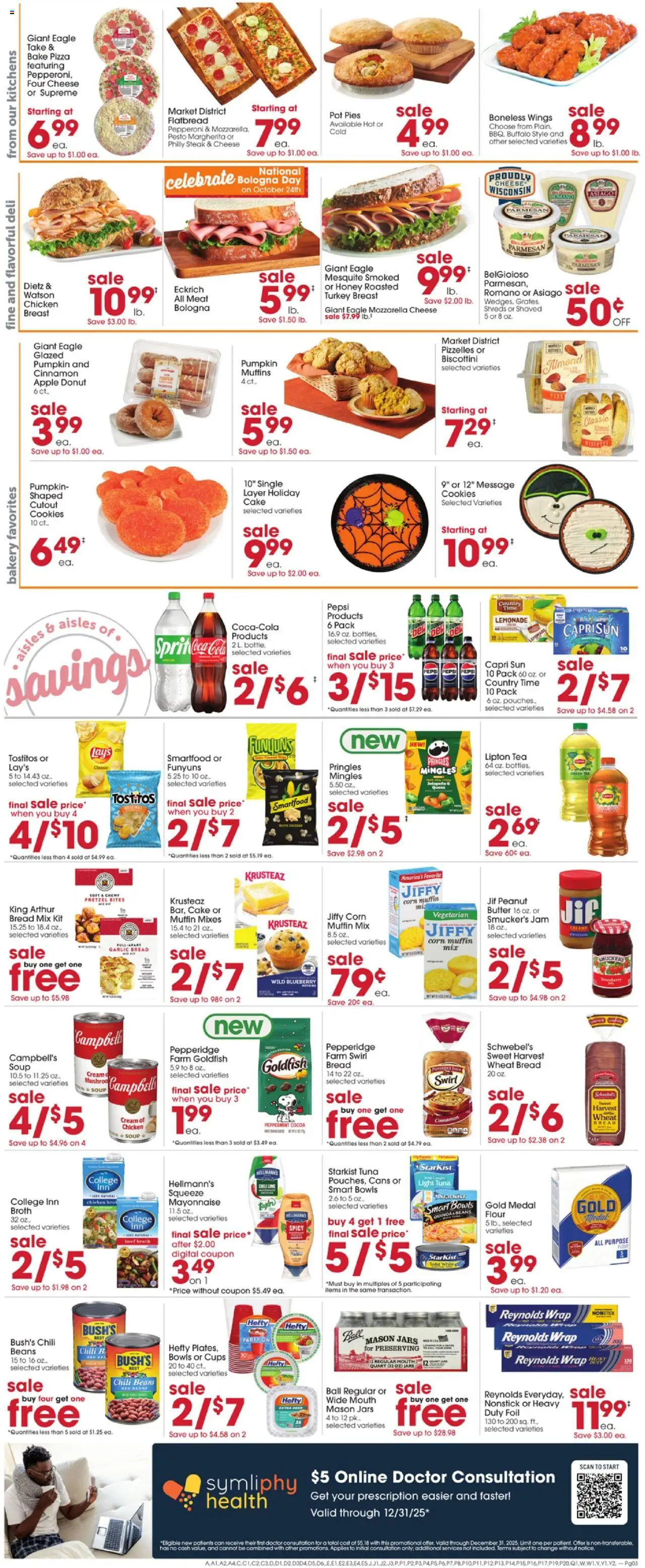 Giant Eagle Weekly Ad - valid from 23.10.2025 | Page: 5 | Products: Green Tea, Mayonnaise, Garlic, Muffin