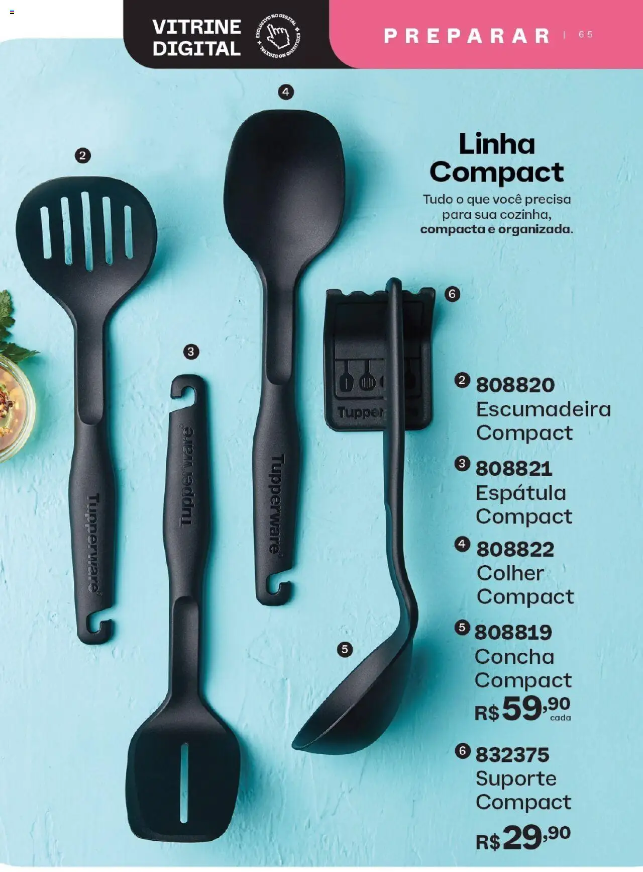 Tupperware Folheto - válido de 01.10.2025 | Página: 65 | Produtos: Escumadeira, Espátula