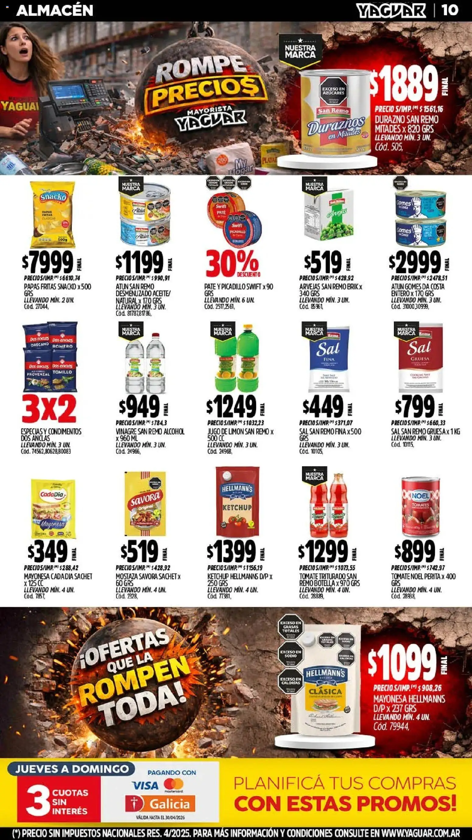 Yaguar - Oferta Semanal Salta │ válido desde el 13.04.2026 | Página: 11 | Productos: Jugo, Tomates, Orégano, Provenzal