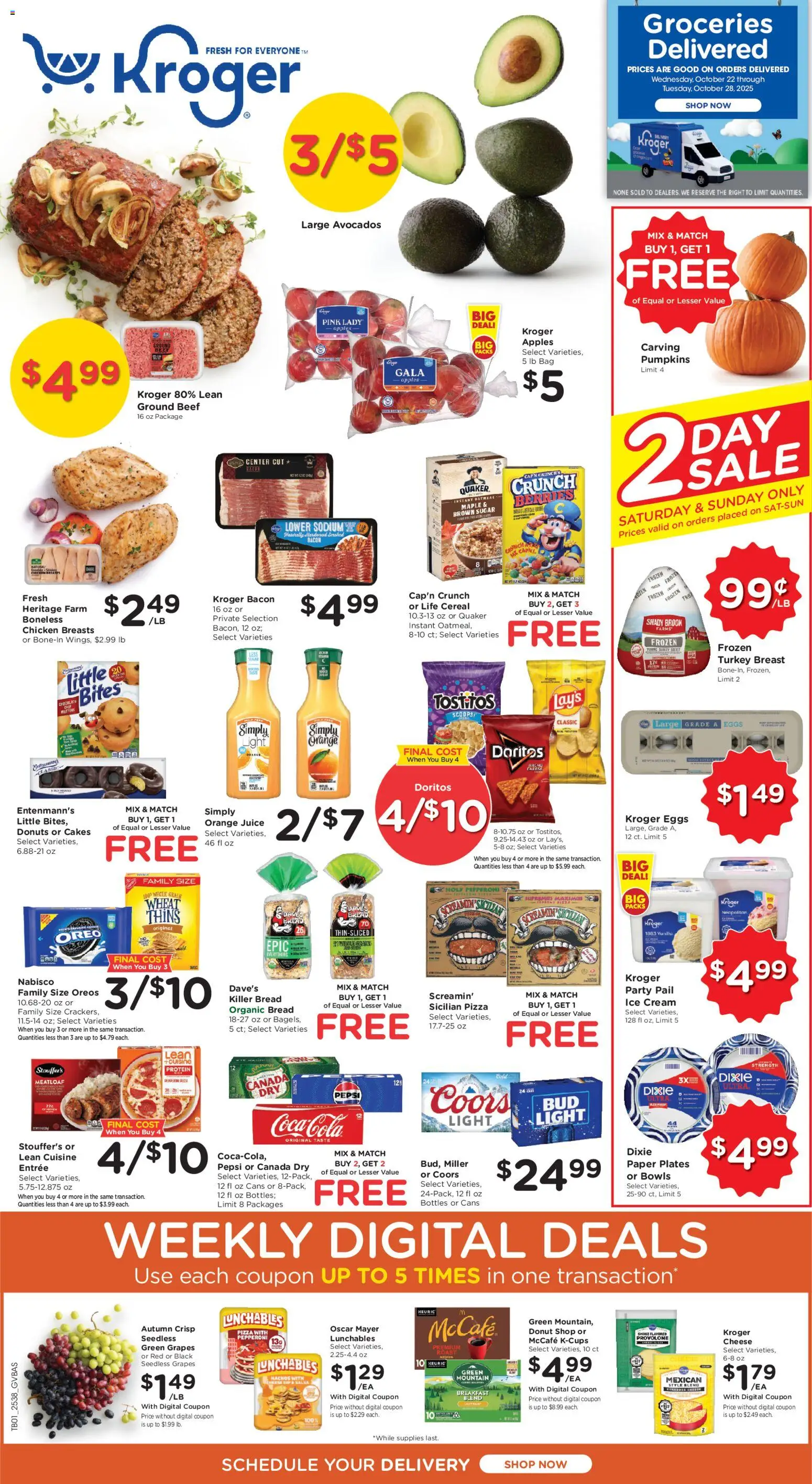 Kroger Weekly Ad - valid from 22.10.2025 | Page: 1