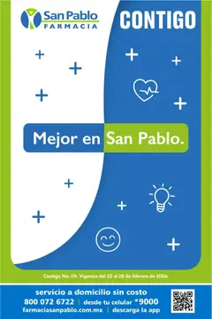 Vista previa de Farmacia San Pablo catálogo, nuevo folleto de la tienda, válido en México a partir del 22.02.2026