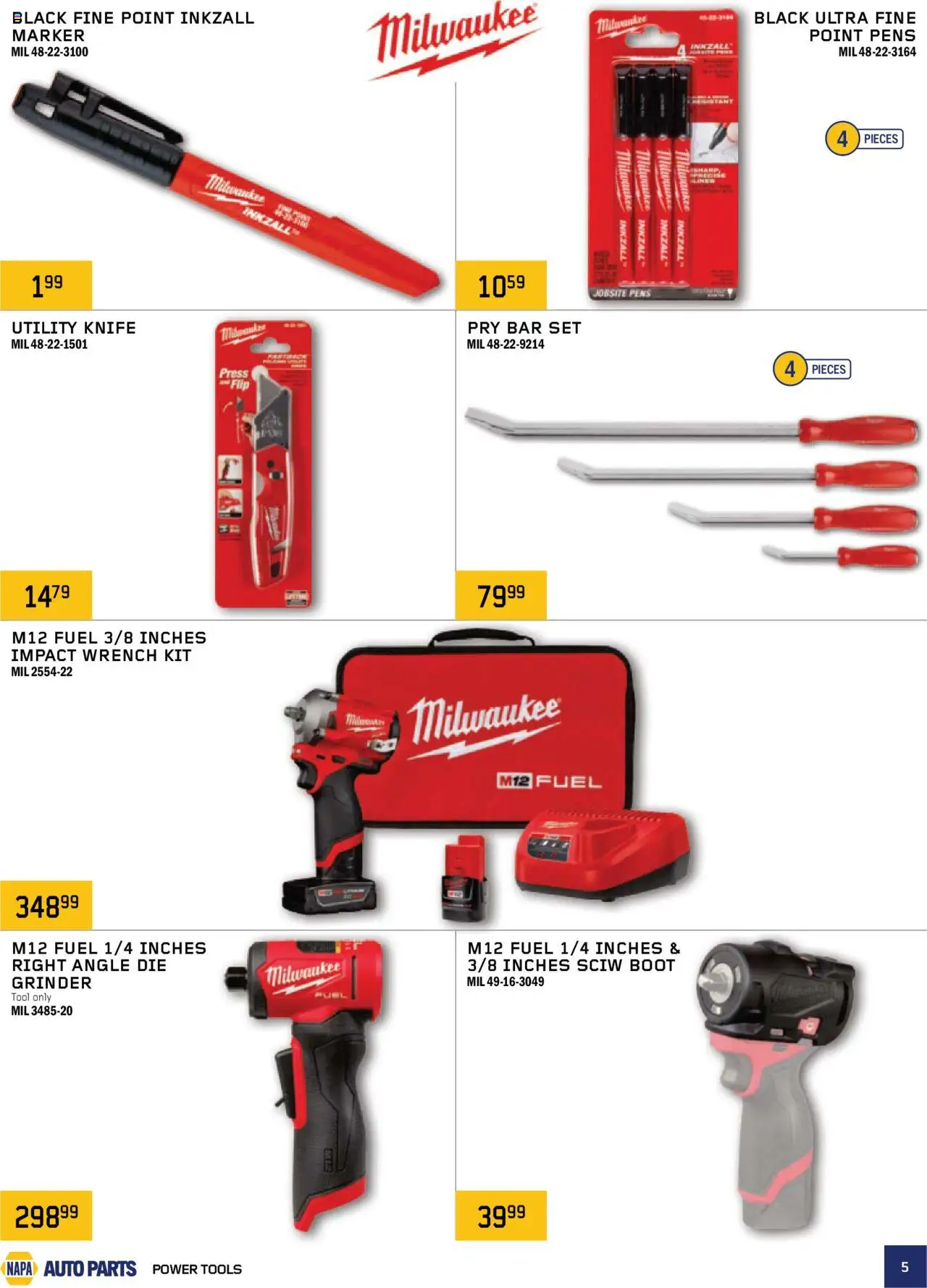 NAPA Auto Parts flyer valid from 01.10.2025 | Page: 5