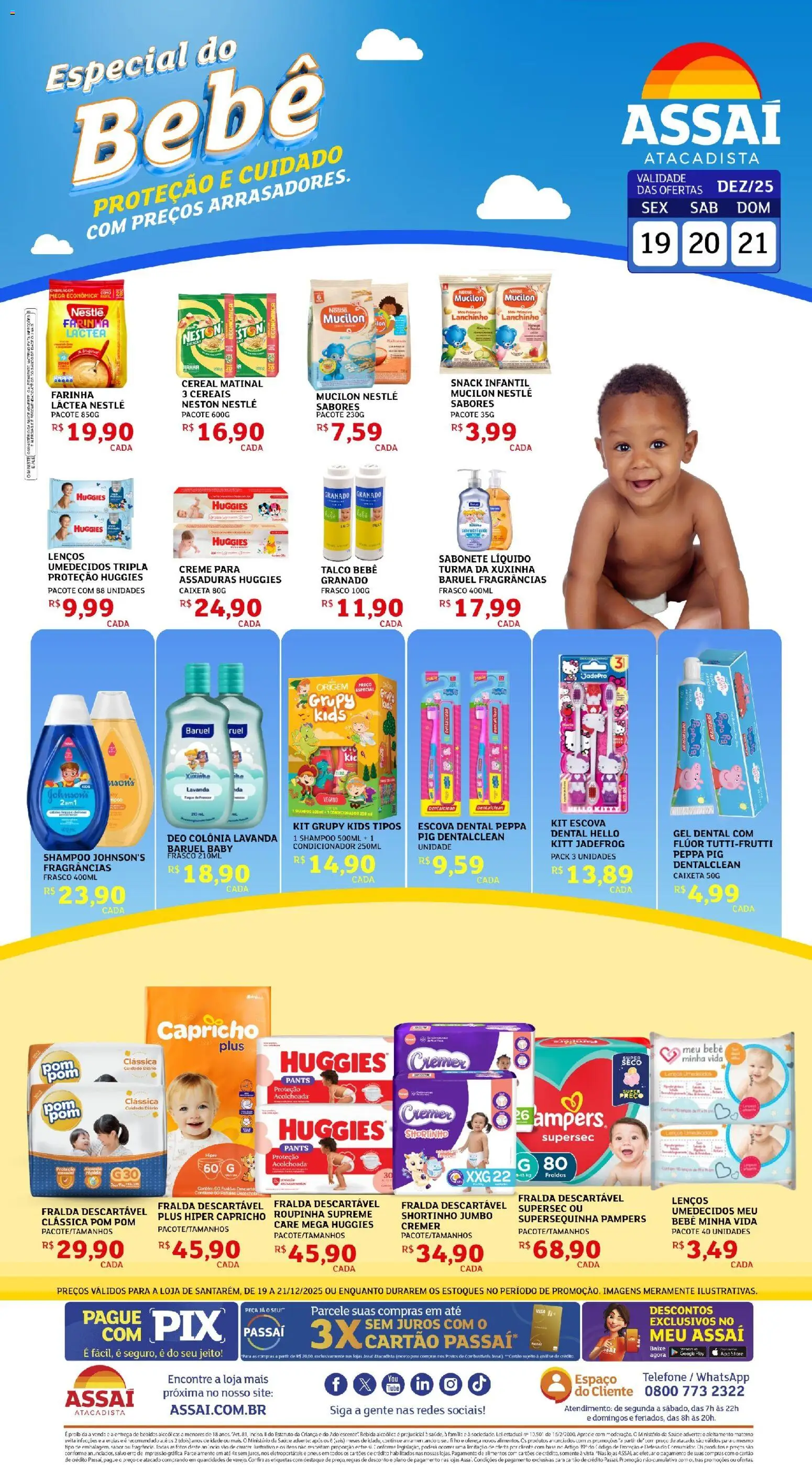 Assaí Atacadista Folheto - válido de 19.12.2025 | Página: 1 | Produtos: Condicionador, Base, Cereais, Fraldas