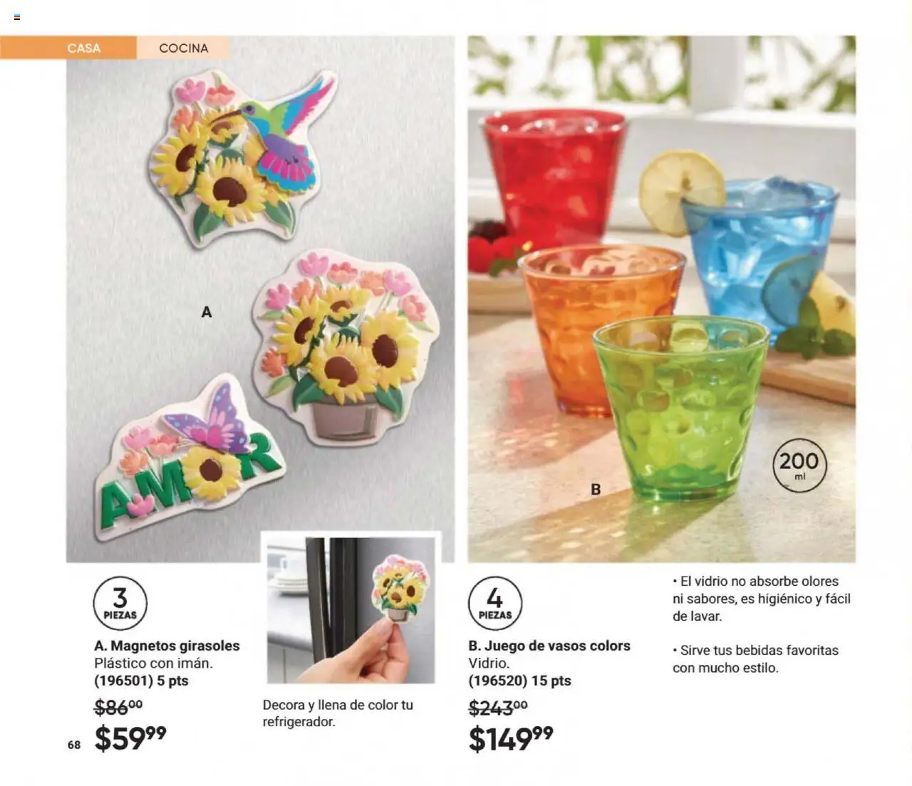 Nuevas ofertas de AVON válidas en toda la República Mexicana desde el 12.09.2025. ¡Encuentra las mejores ofertas en AVON - Casa & Estilo 15 2025! | Página: 68 | Productos: Juego, Cocina, Vasos