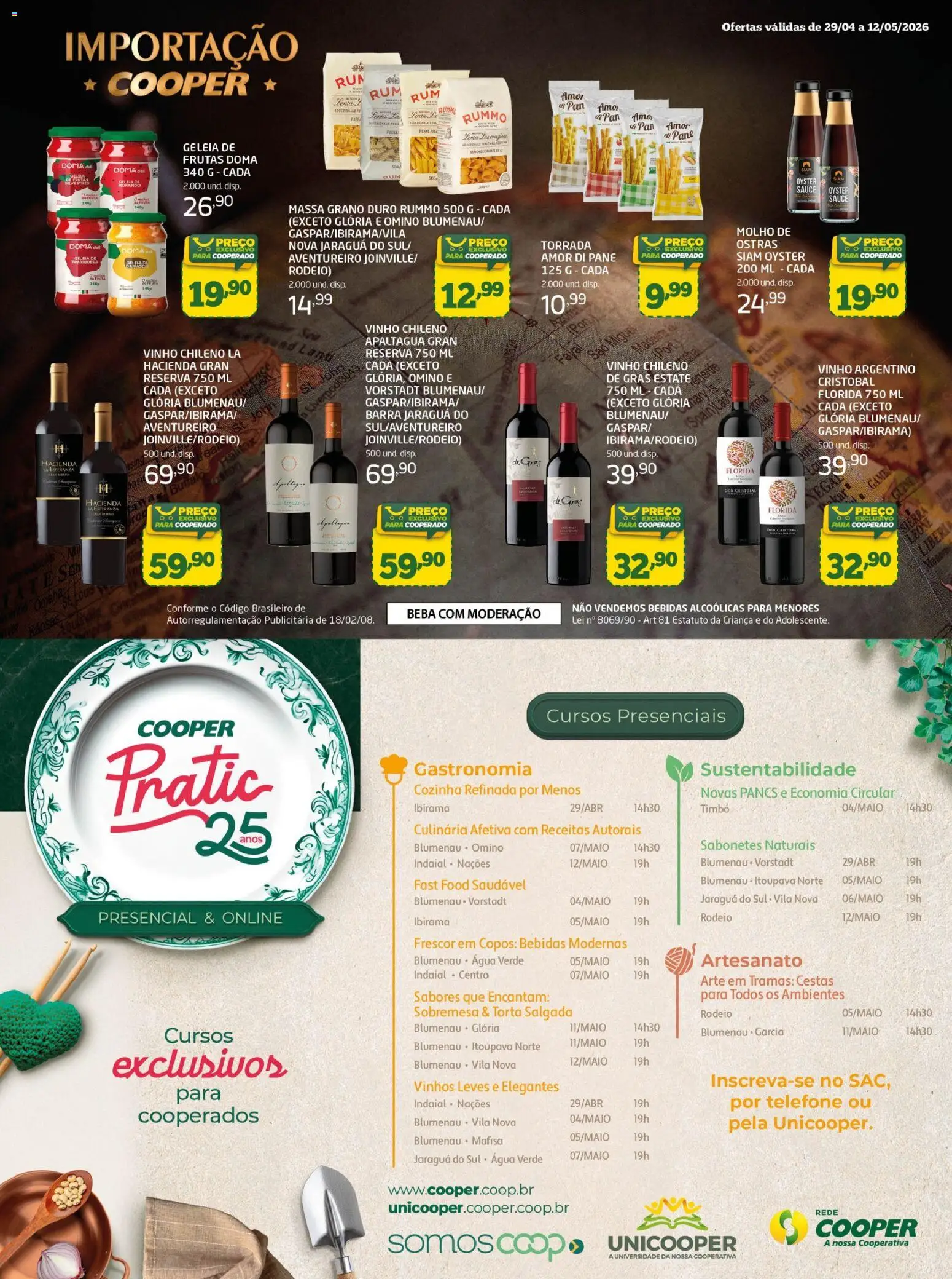Cooper Folheto - válido de 29.04.2026 | Página: 5 | Produtos: Ostras, Massa, Telefone, Copos