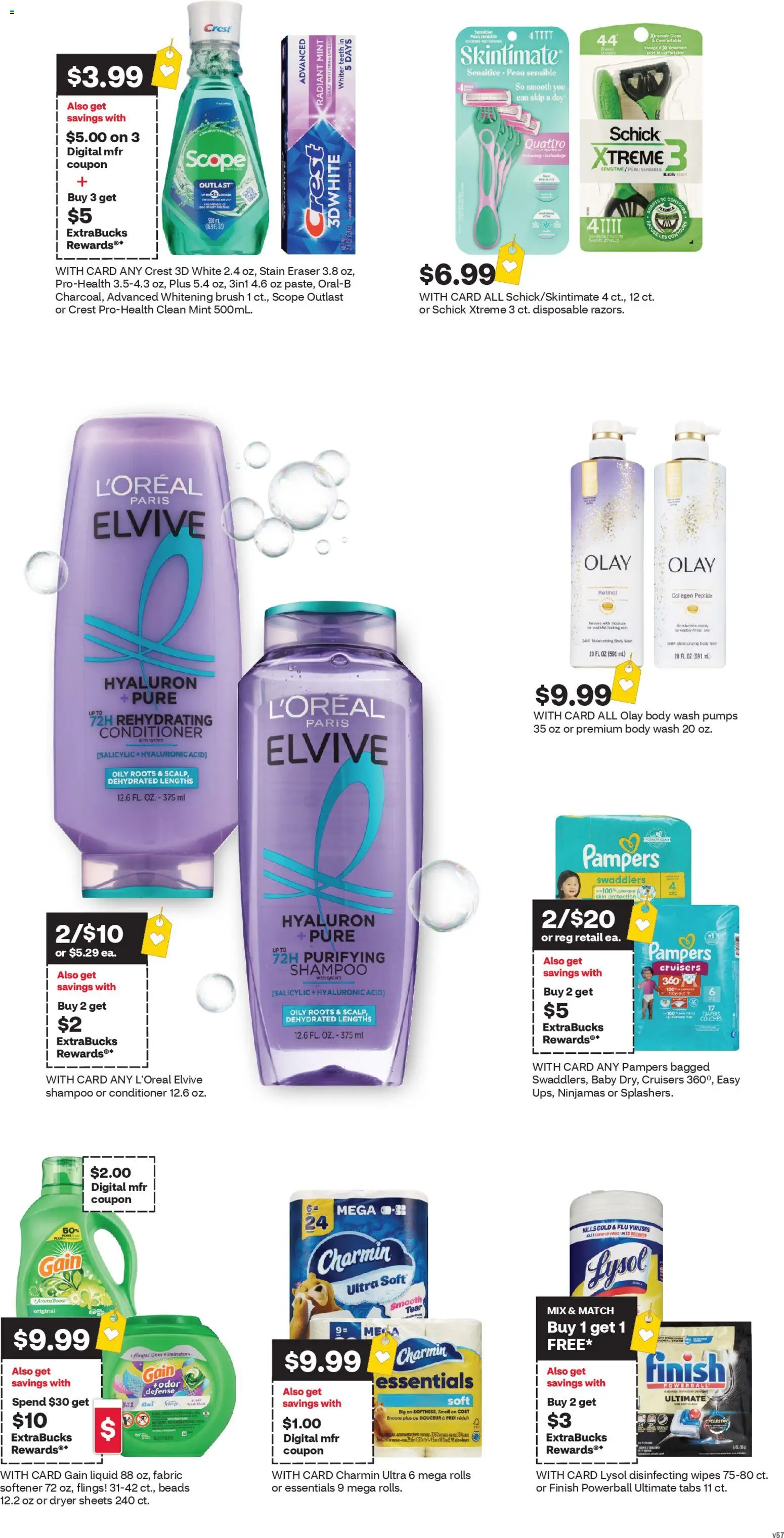 CVS Pharmacy Weekly Ad - WA - valid from 05.04.2026 | Page: 2 | Products: Eraser, Brush, Conditioner, Body Wash