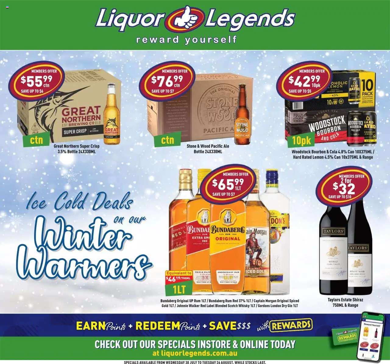 Liquor Legends catalogue - valid from 30.07.2025 | Page: 1 | Products: Bourbon, Rum, Lemon, Scotch