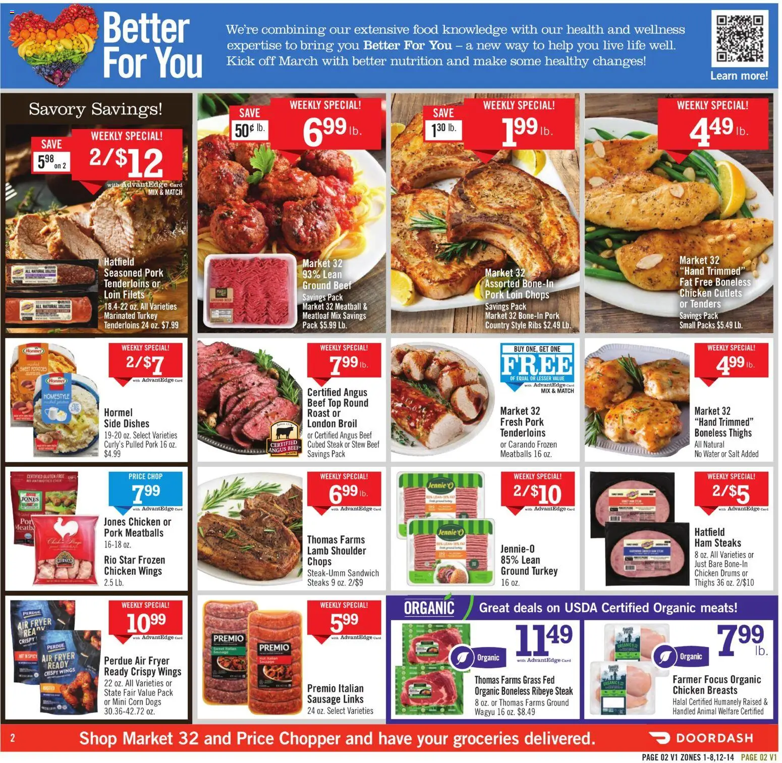 Price Chopper - Weekly Ad - valid from 15.03.2026 | Page: 2 | Products: Fryer, Ham, Pork, Salt
