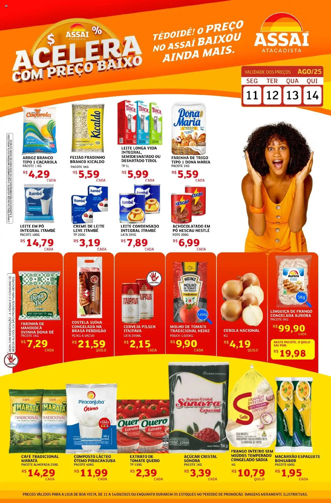 Assaí Atacadista Folheto - válido de 11.08.2025 | Página: 1 | Produtos: Ferro, Caçarola, Bebida, Leite condensado