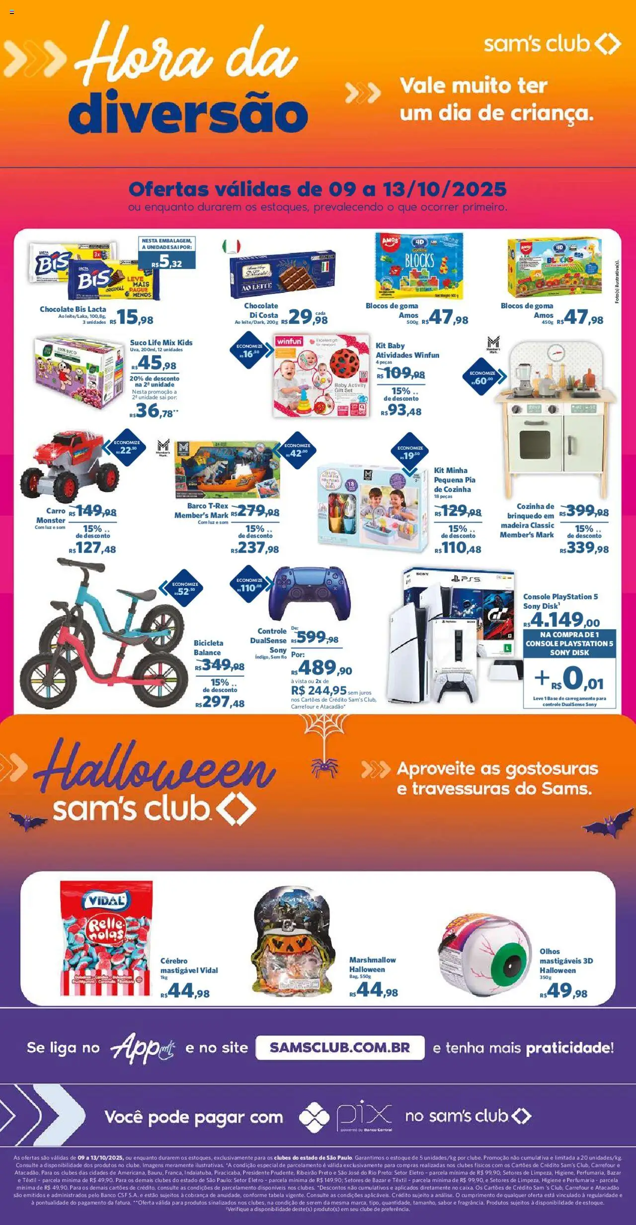 Sam's Club Folheto - válido de 09.10.2025 | Página: 4 | Produtos: Bicicleta, Banco, Leite, Base