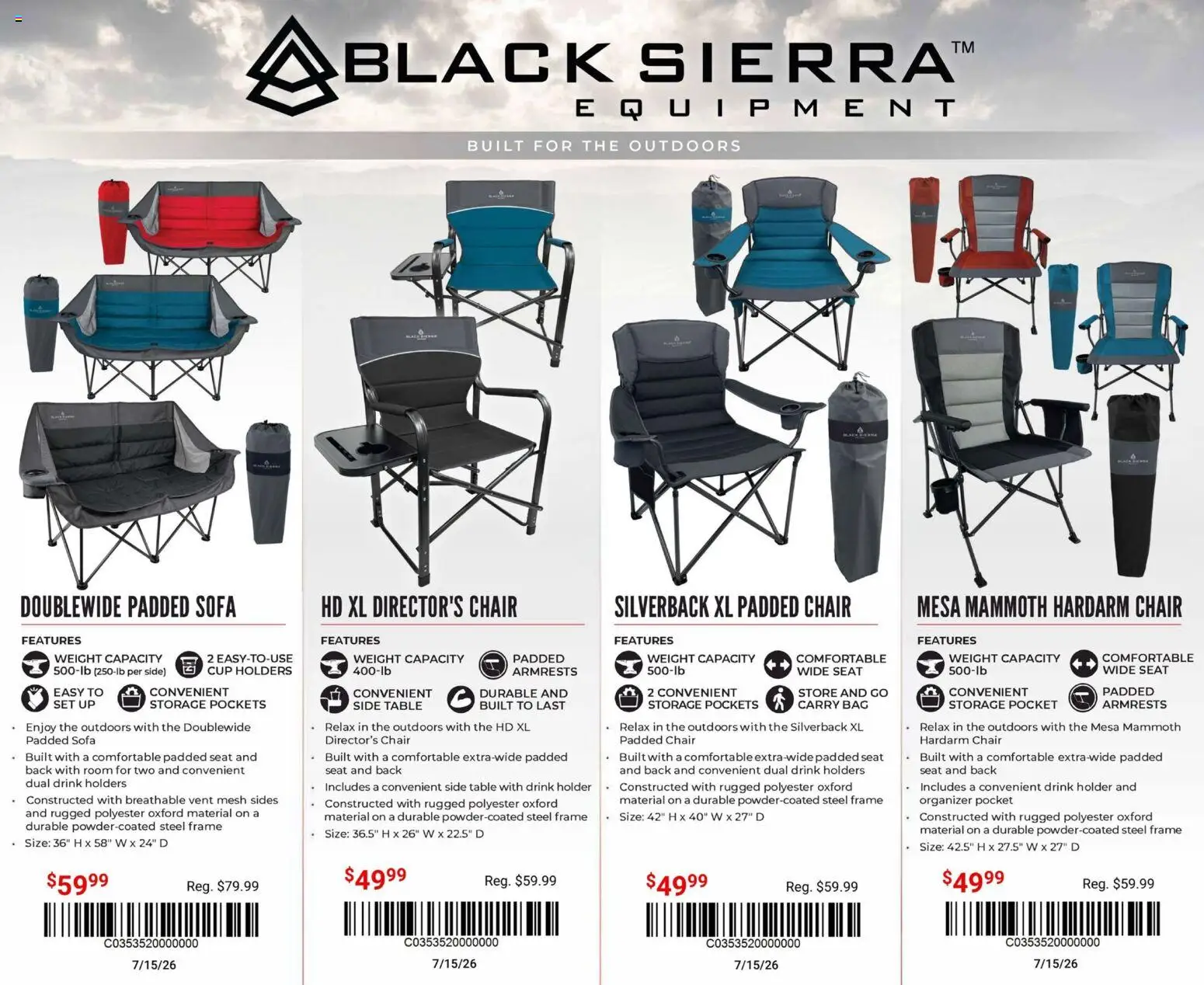 Dunham's Sports Camping & Outdoors Guide - valid from 16.04.2026 | Page: 4 | Products: Sofa, Table, Chair, Weight