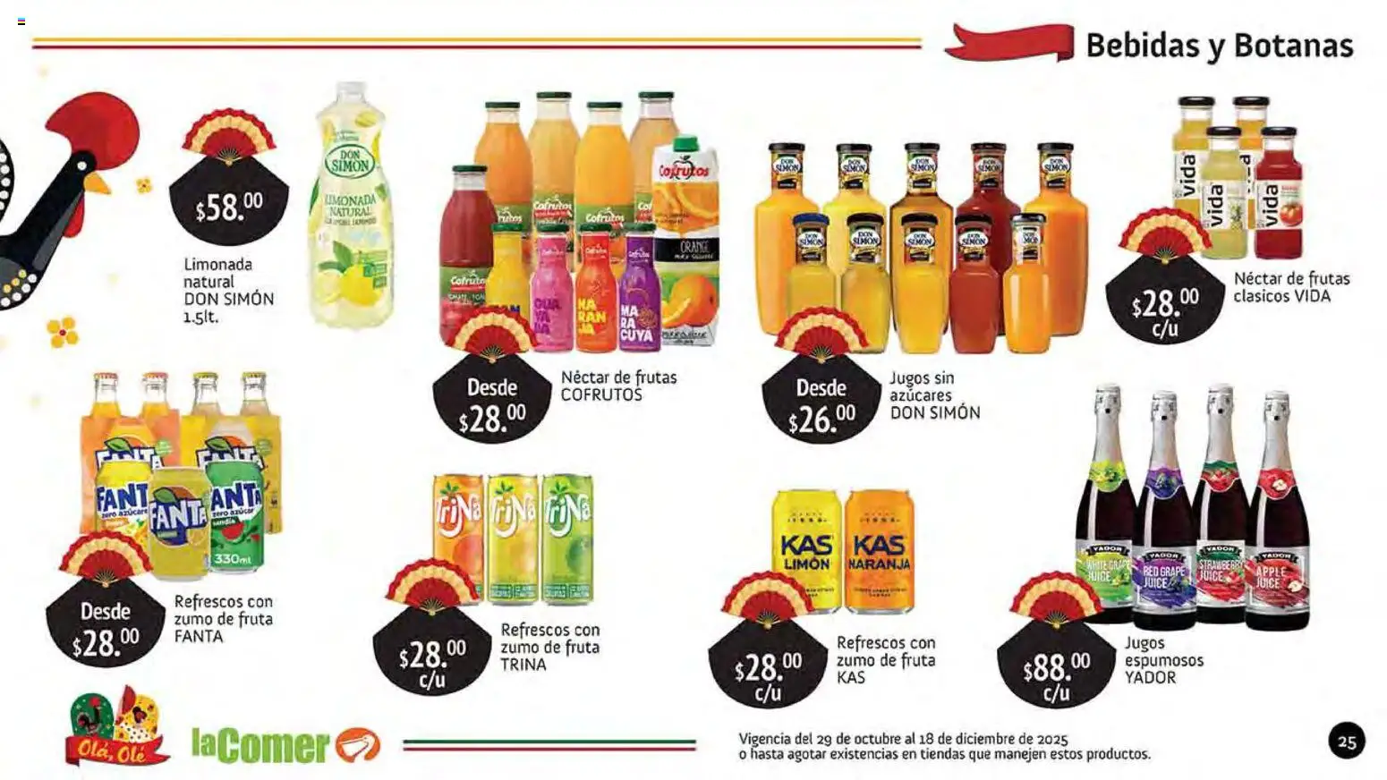 Nuevas ofertas de La Comer válidas en toda la República Mexicana desde el 29.10.2025. ¡Encuentra las mejores ofertas en La Comer folleto Olá, Olé! | Página: 25 | Productos: Azúcar, Limón
