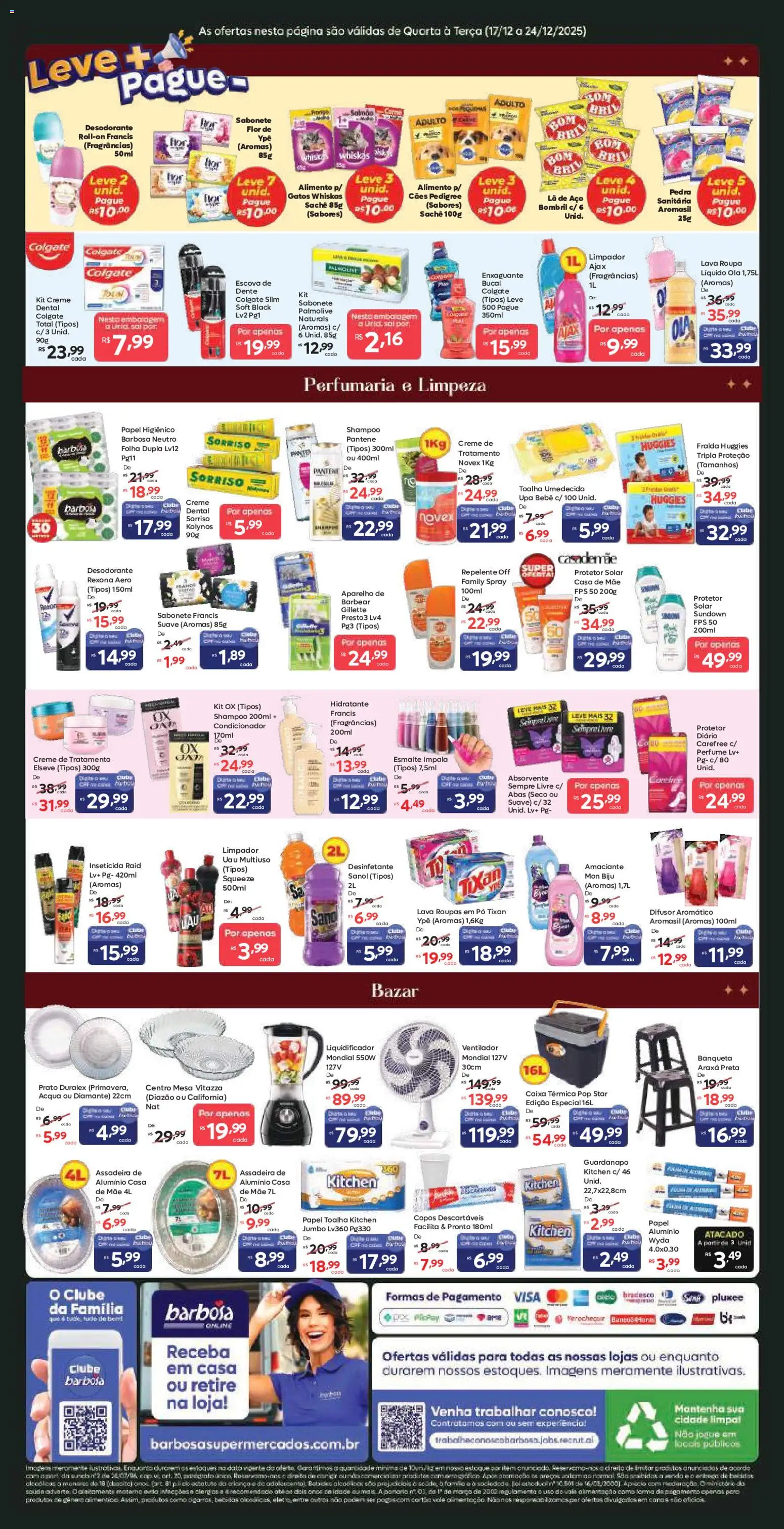 Barbosa Supermercados Folheto - válido de 17.12.2025 | Página: 4 | Produtos: Shampoo, Condicionador, Sabonete, Amaciante