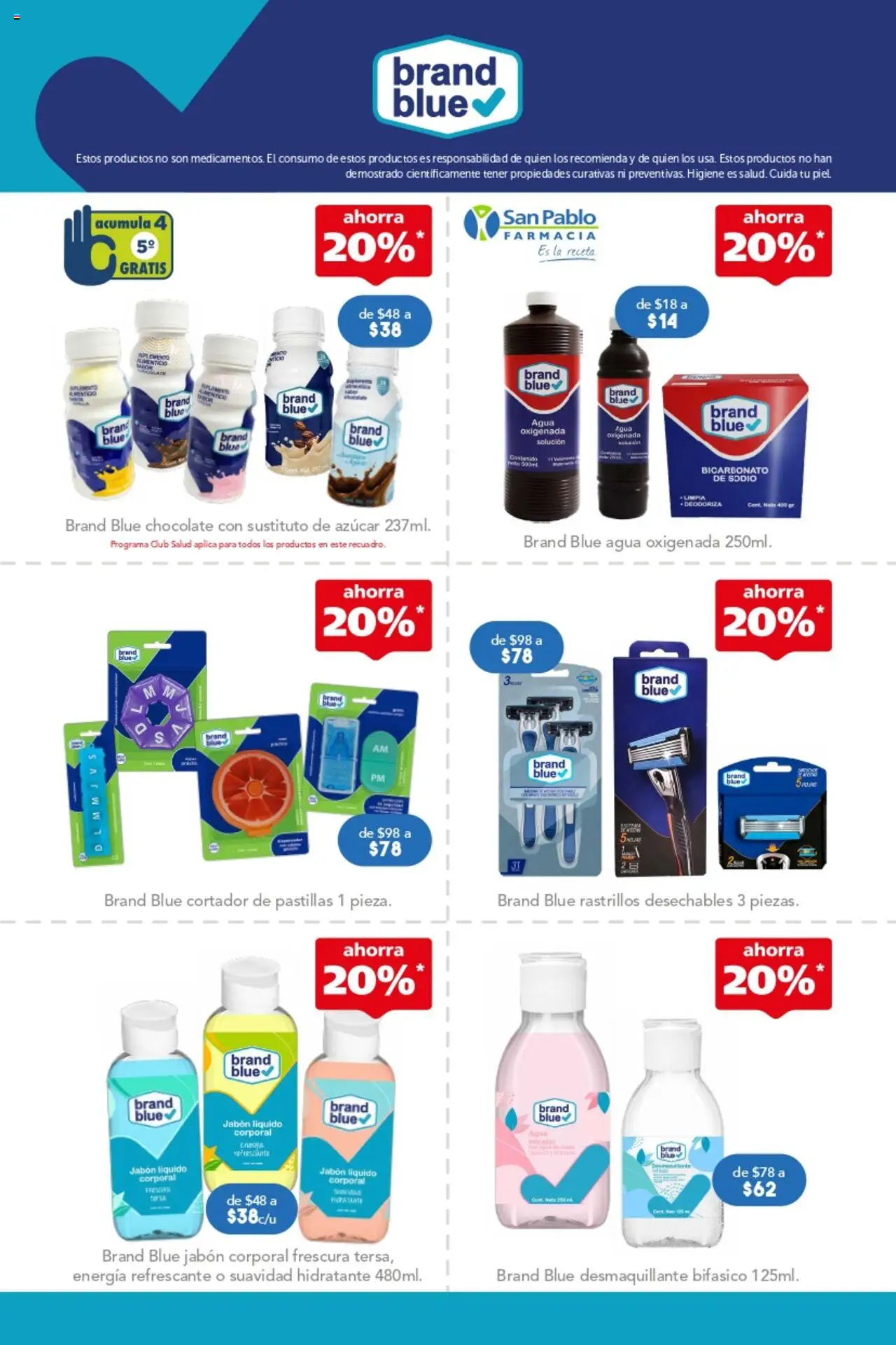 Nuevas ofertas de Farmacia San Pablo válidas en toda la República Mexicana desde el 12.10.2025. ¡Encuentra las mejores ofertas en Farmacia San Pablo - Catálogo! | Página: 9 | Productos: Azúcar, Desmaquillante, Chocolate, Cortador