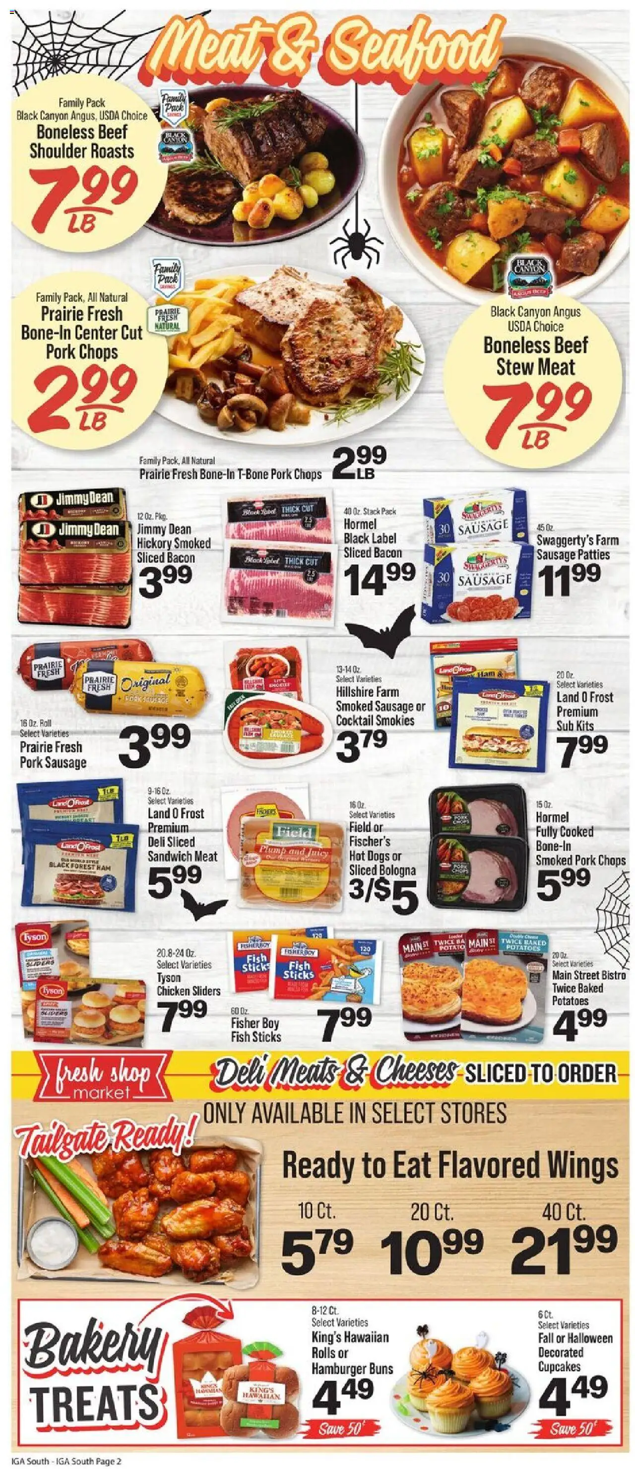 IGA Weekly Ad - valid from 22.10.2025 | Page: 3 | Products: Bakery, Pork, Sausage, Hot Dogs