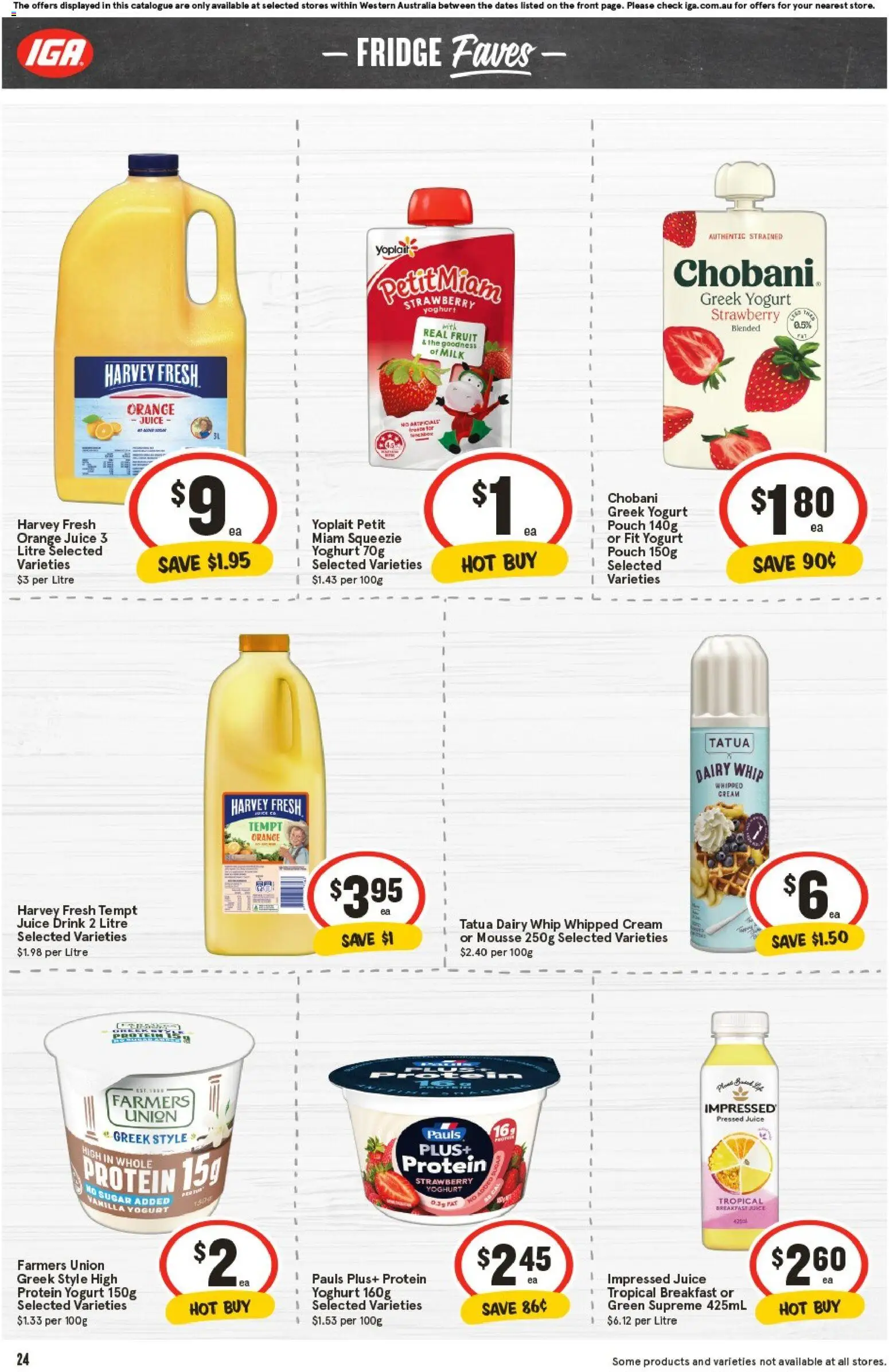IGA catalogue - valid from 05.11.2025 | Page: 24 | Products: Dairy, Juice, Cream, Mousse