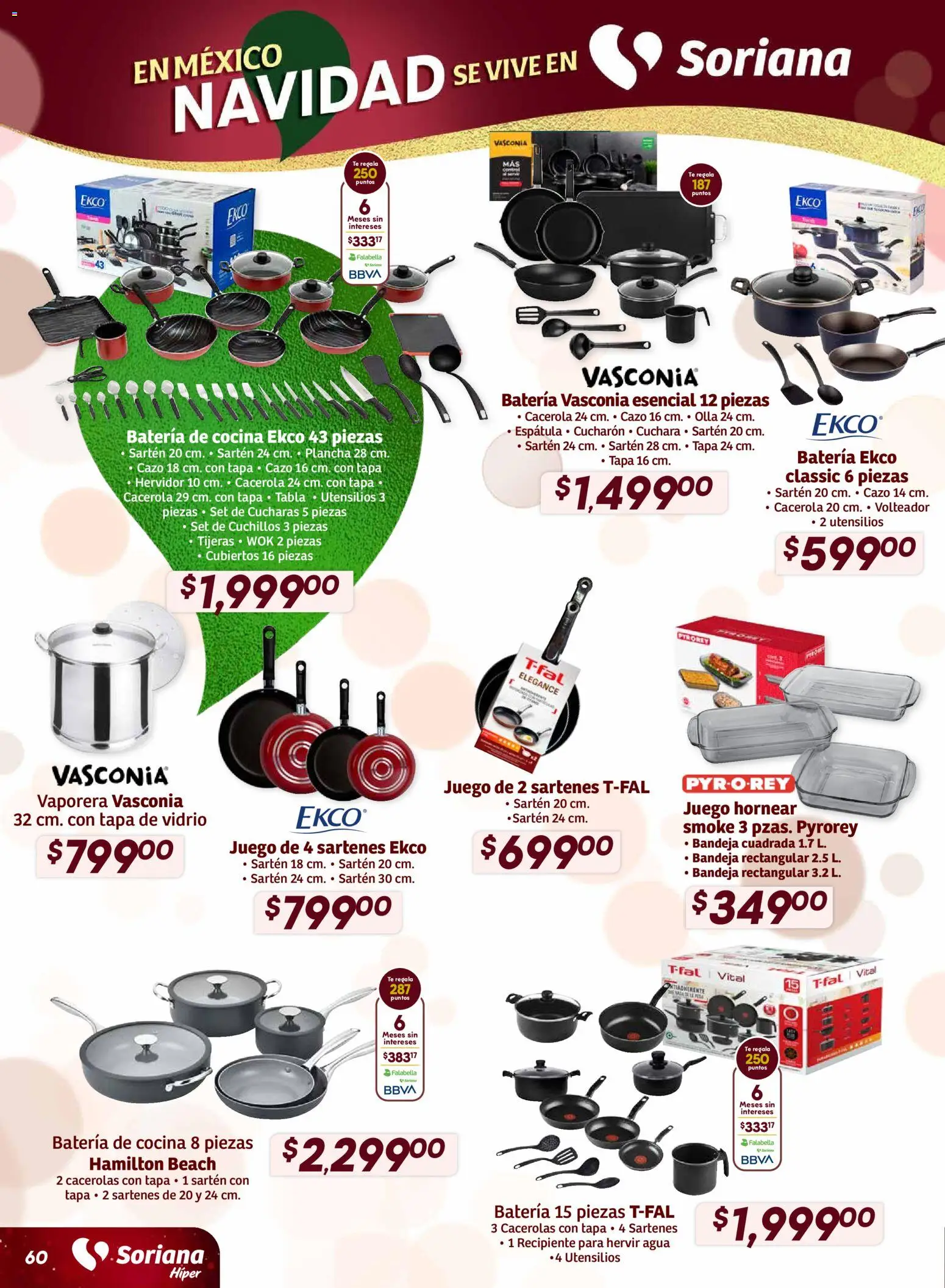 Nuevas ofertas de Soriana válidas en toda la República Mexicana desde el 27.11.2025. ¡Encuentra las mejores ofertas en Soriana - Preciazazaso Híper: Edo Mex, Gro, Hgo, Mor, Pue, Qto, Tlax, Ver! | Página: 59 | Productos: Cocina, Batería, Olla, Wok