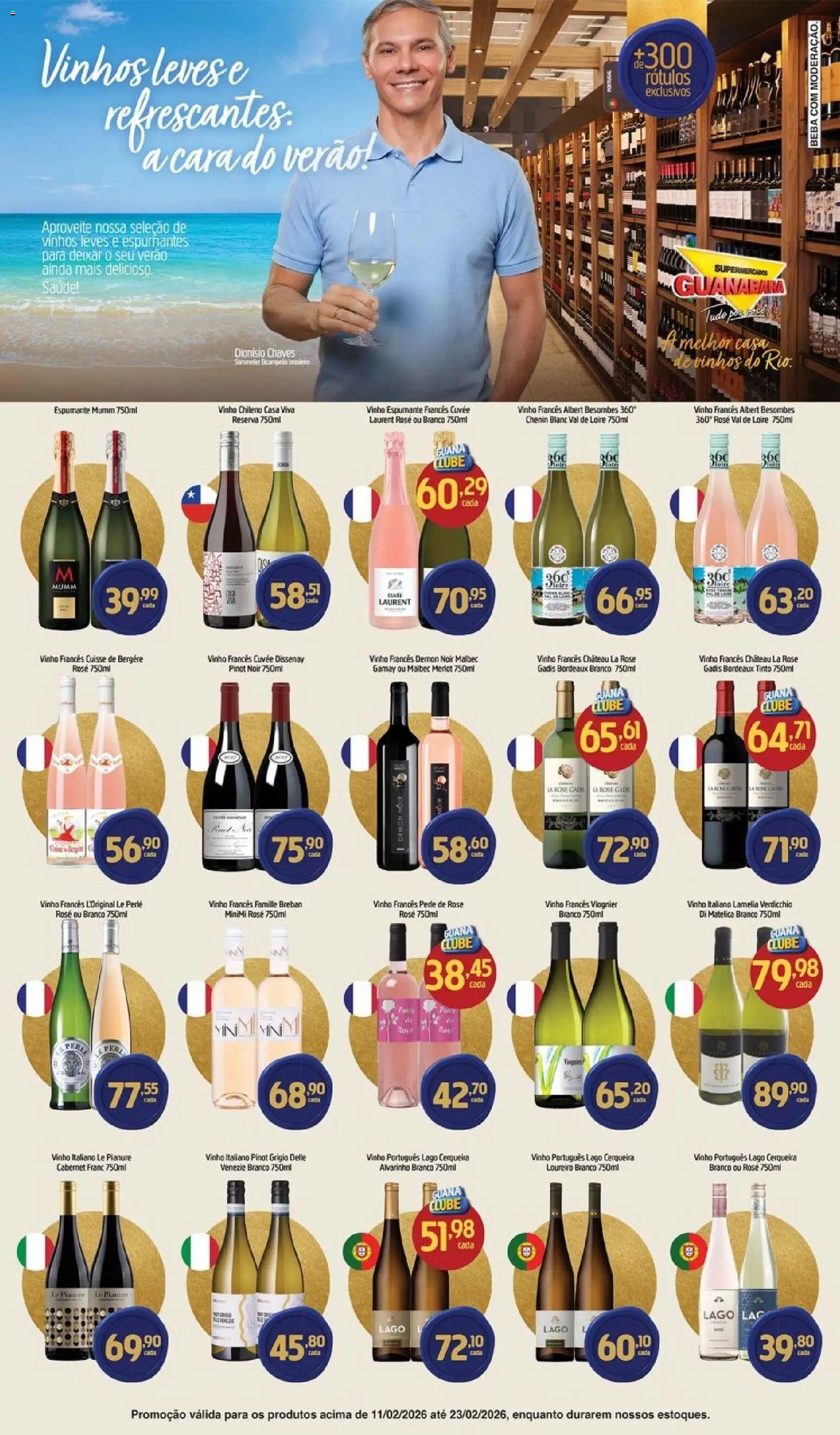 Supermercados Guanabara Folheto - válido de 11.02.2026 | Página: 7 | Produtos: Cará, Espumante, Vinho