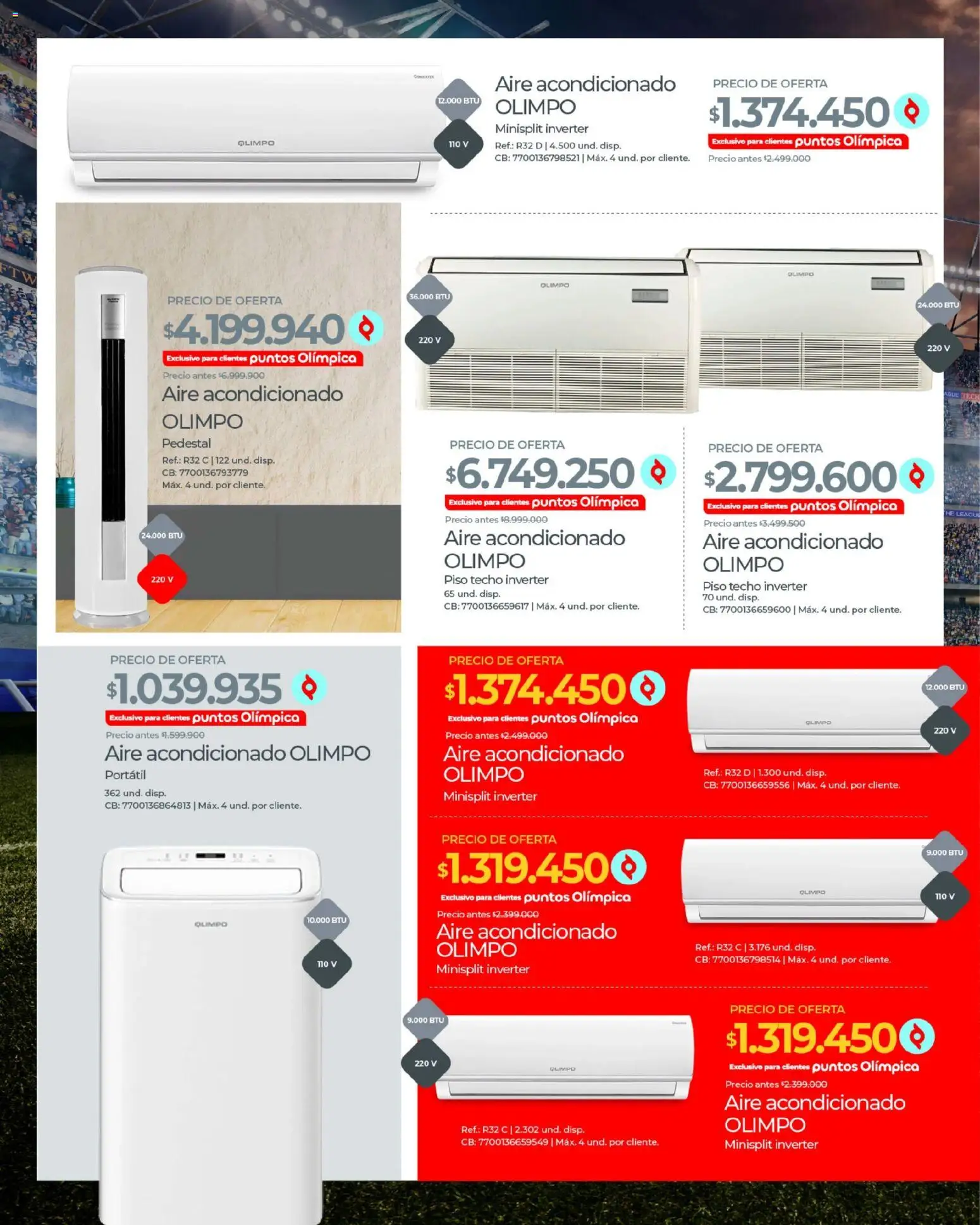 Olímpica revista - valida desde el 13.03.2026 | Página: 5 | Productos: Aire acondicionado