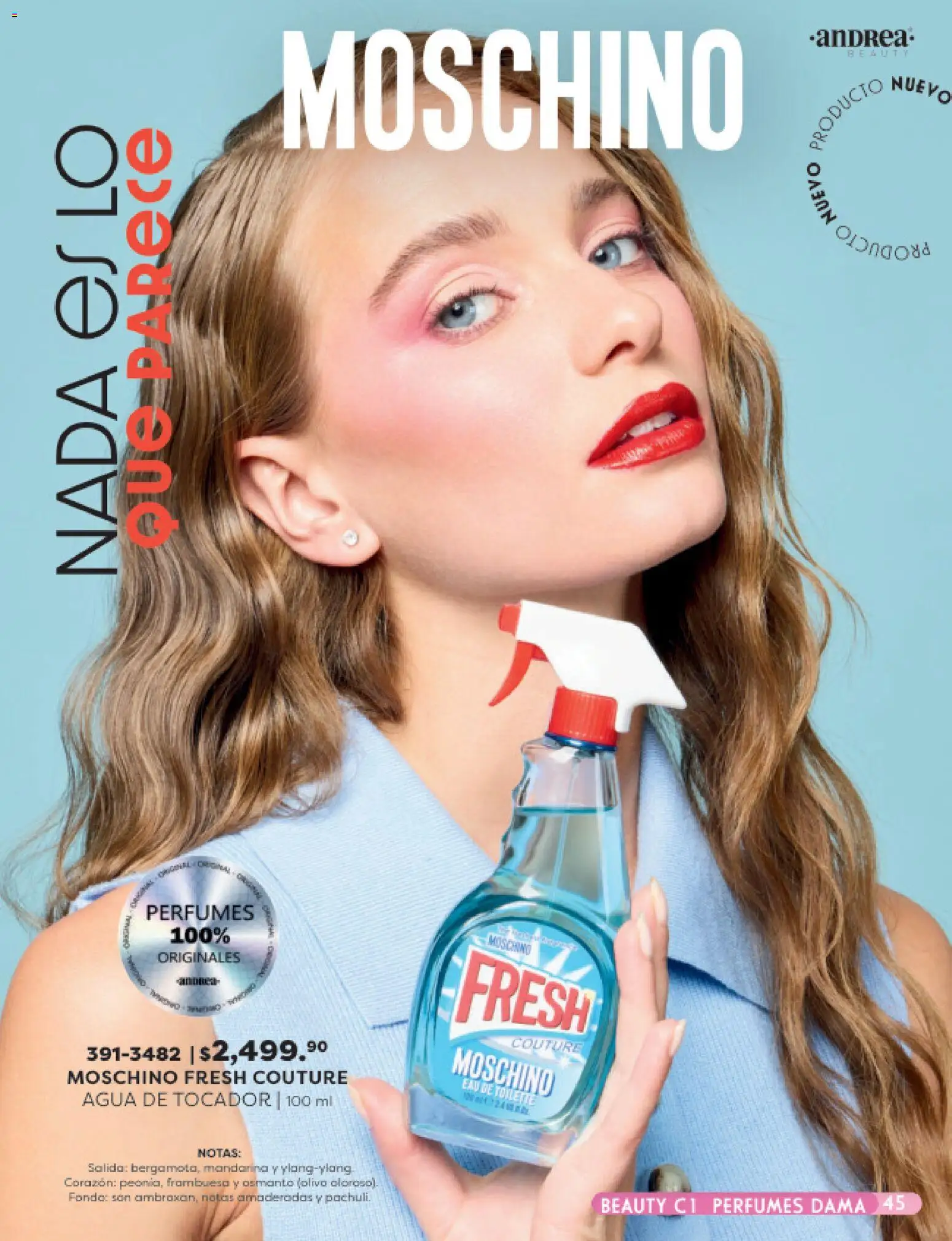 Nuevas ofertas de Andrea válidas en toda la República Mexicana desde el 25.01.2026. ¡Encuentra las mejores ofertas en Andrea catálogo Beauty! | Página: 45 | Productos: Agua, Eau de toilette